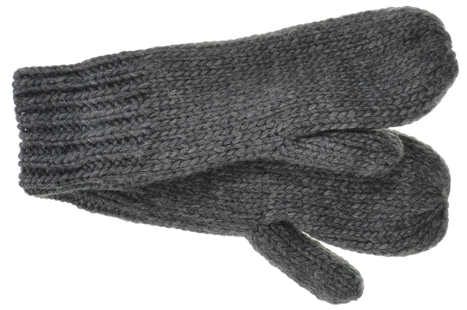 Seeberger Strickhandschuhe Strickfäustlinge mit Fleecefutter
