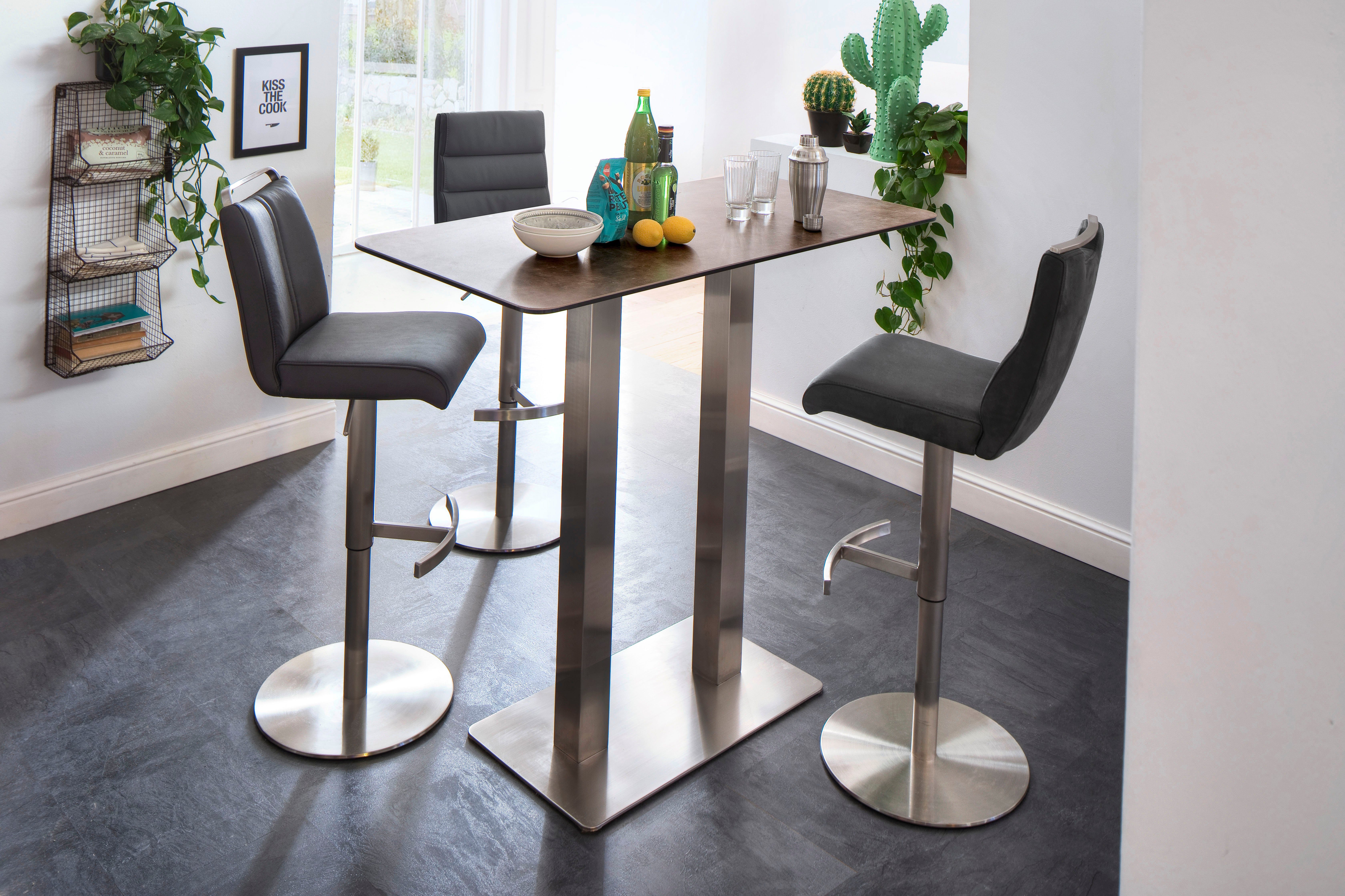 MCA furniture Bistrostuhl GIULIA Barstuhl Tresenstuhl Tresenhocker, Barhocker,Bistrohocker,Barstuhl,drehbar,Sitzhöhe 53-78cm,mit Lehne