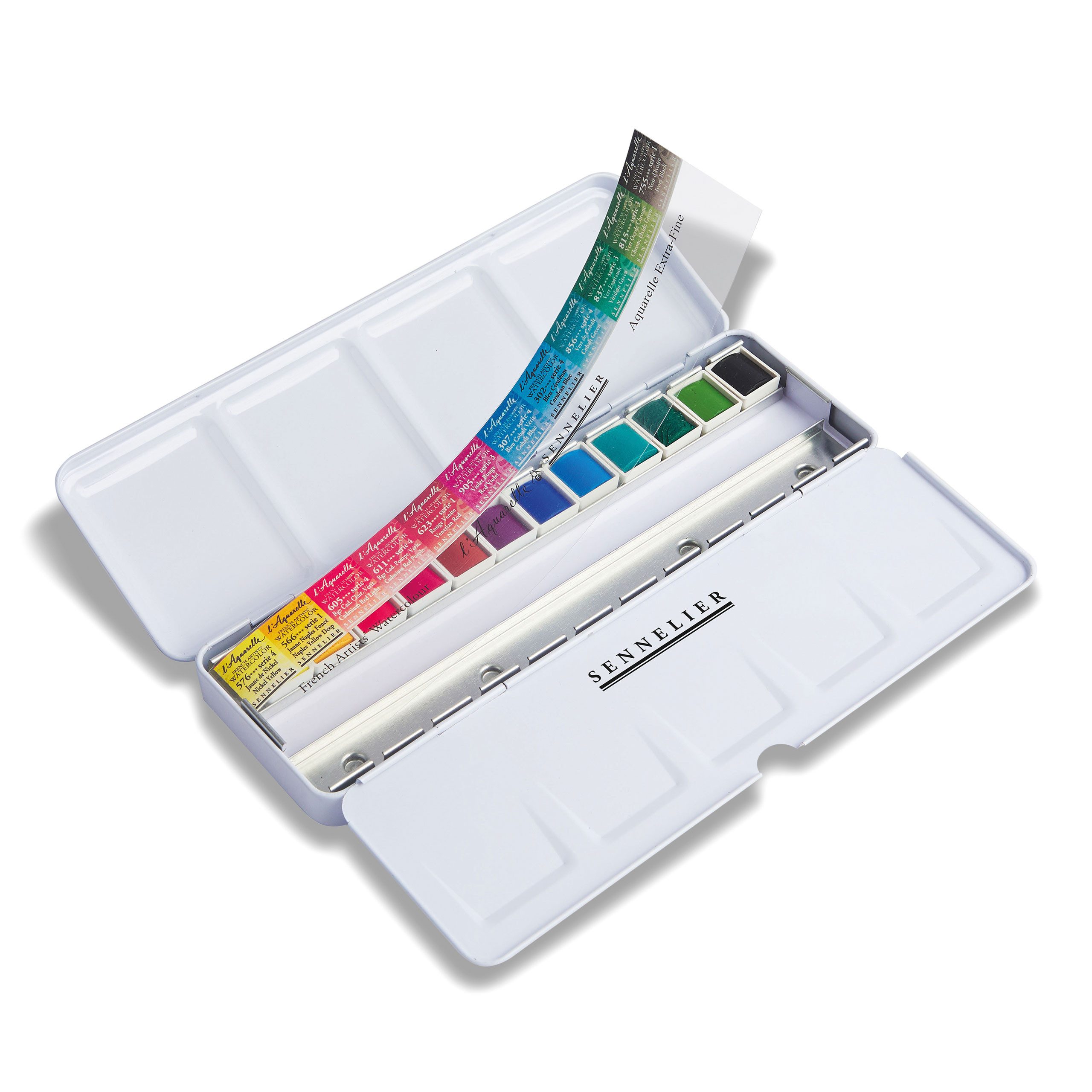 SENNELIER Aquarellfarbe Aquarellfarben - Granulierende Farben 12 halbe Näpfchen N131613.01