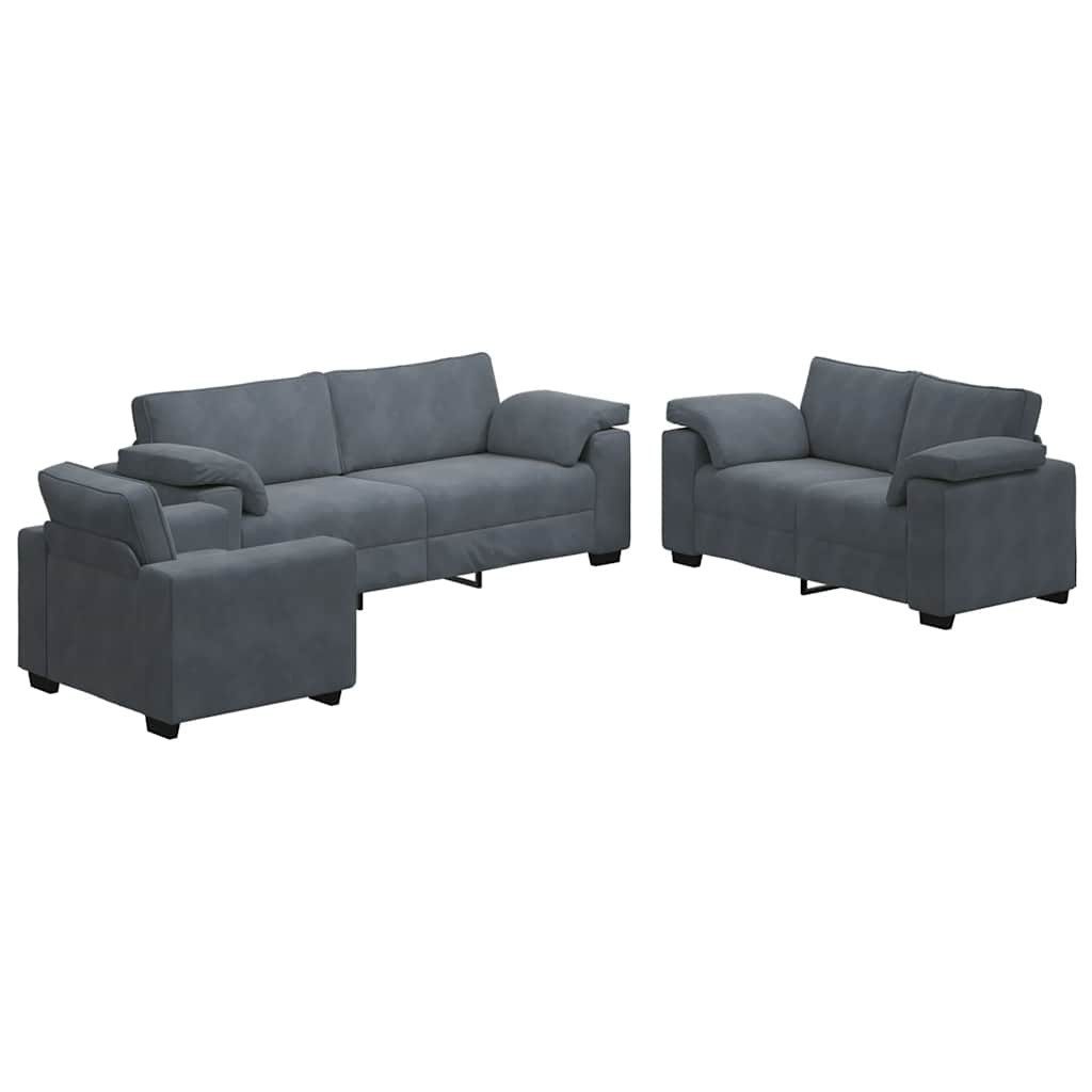 vidaXL Sofa 3-tlg. Sofagarnitur mit Kissen günstig online kaufen
