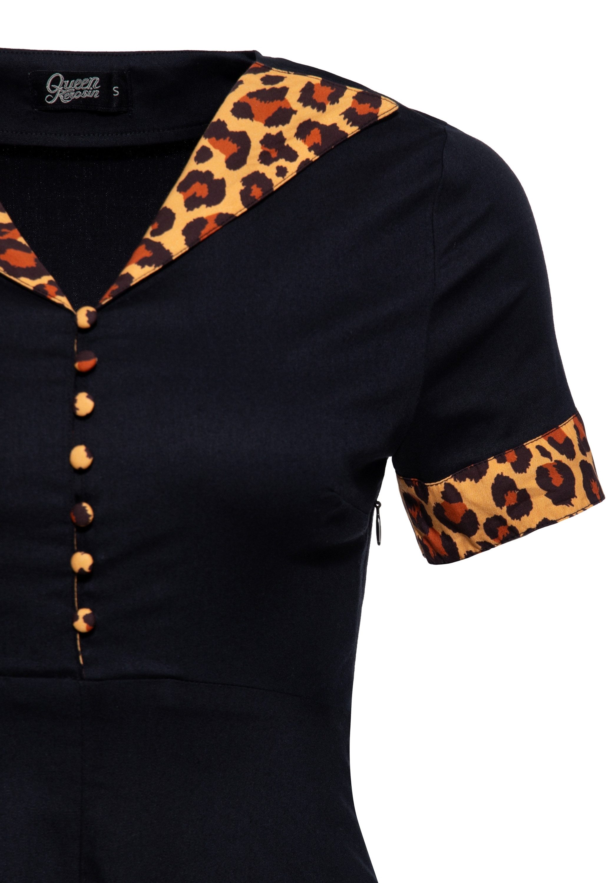 QueenKerosin Jerseykleid (1-tlg) mit Leo-Details