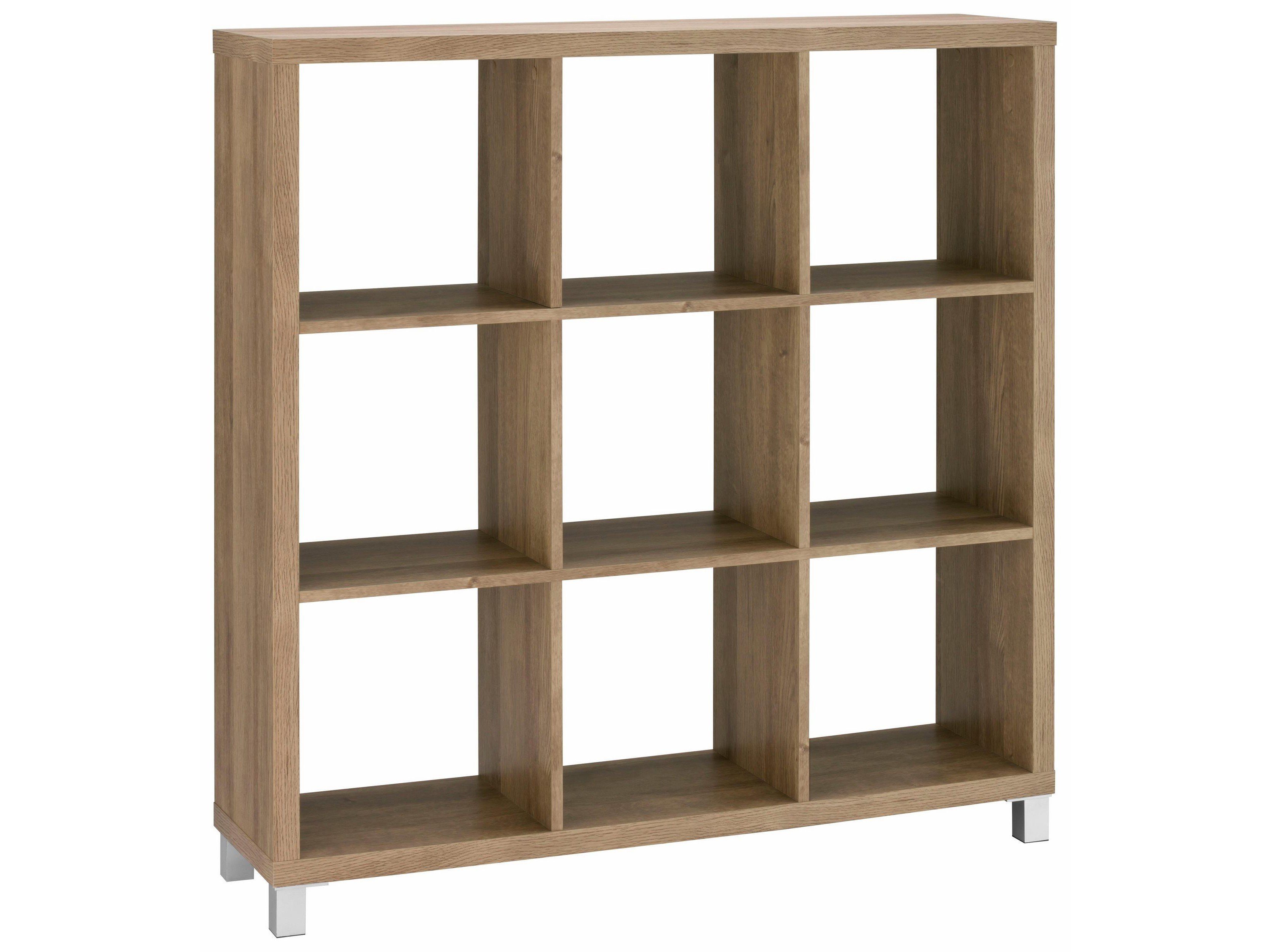 loft24 Raumteilerregal Kiera, Bücherregal mit 9 Fächern, FSC®-zertifiziert, Raumteiler, Regal
