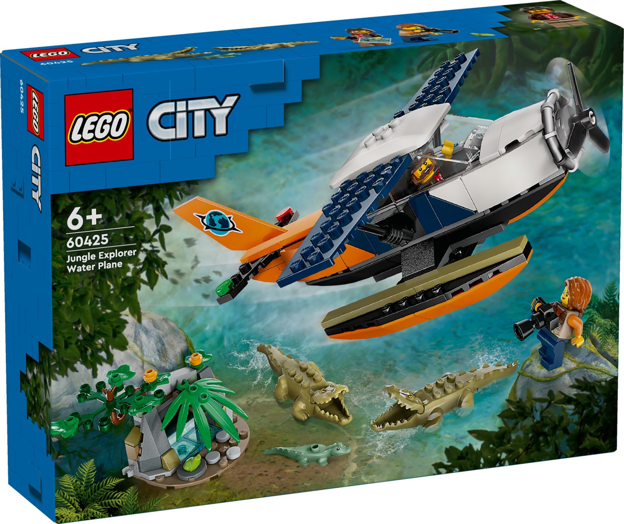 LEGO® LEGO® City 60425 Dschungelforscher-Wasserflugzeug Konstruktionsspielsteine, (177 St)