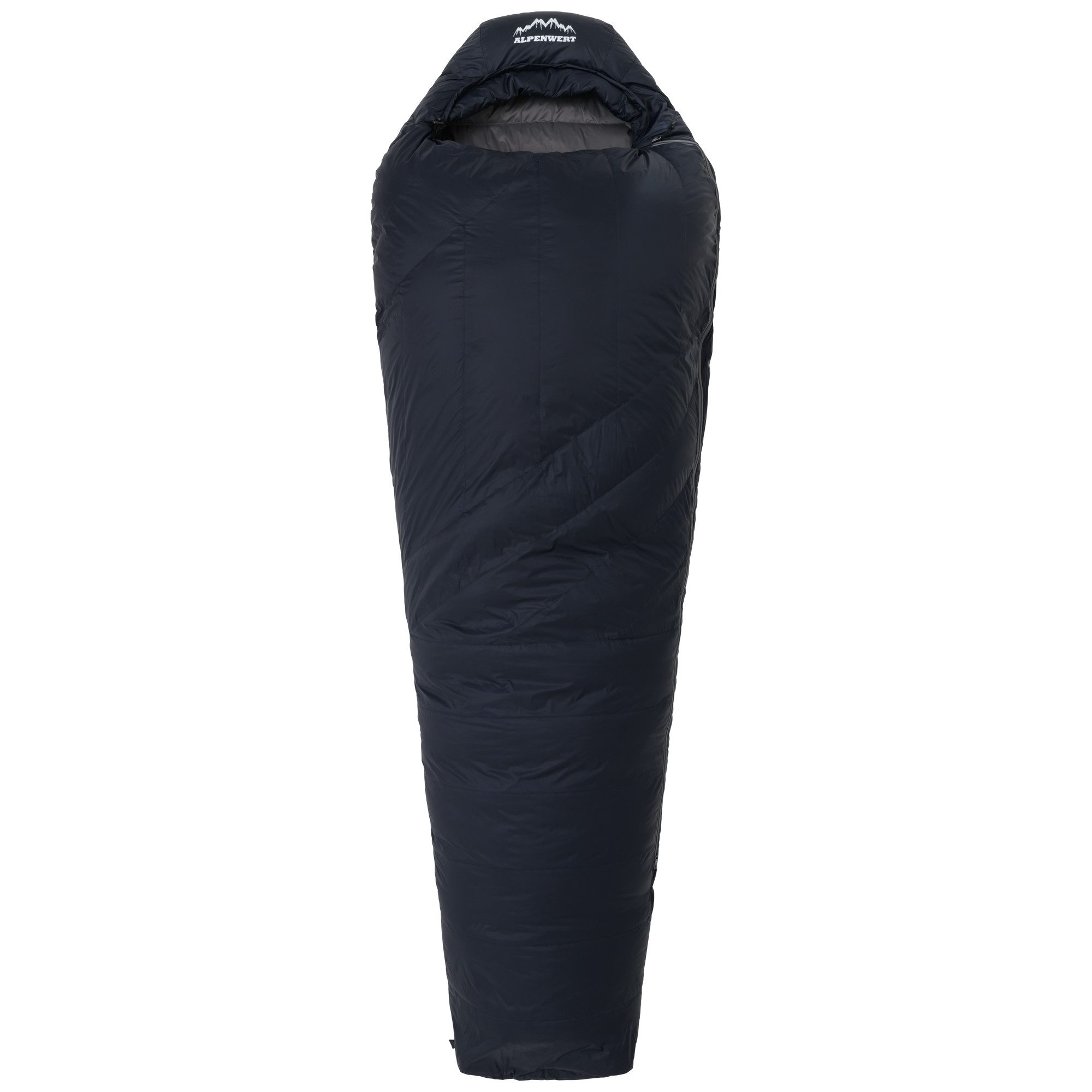 Alpenwert Daunenschlafsack 3 Jahreszeiten ultraleicht & kompakt, Trekking Schlafsack bis -3 °C mit 650 Fill Power