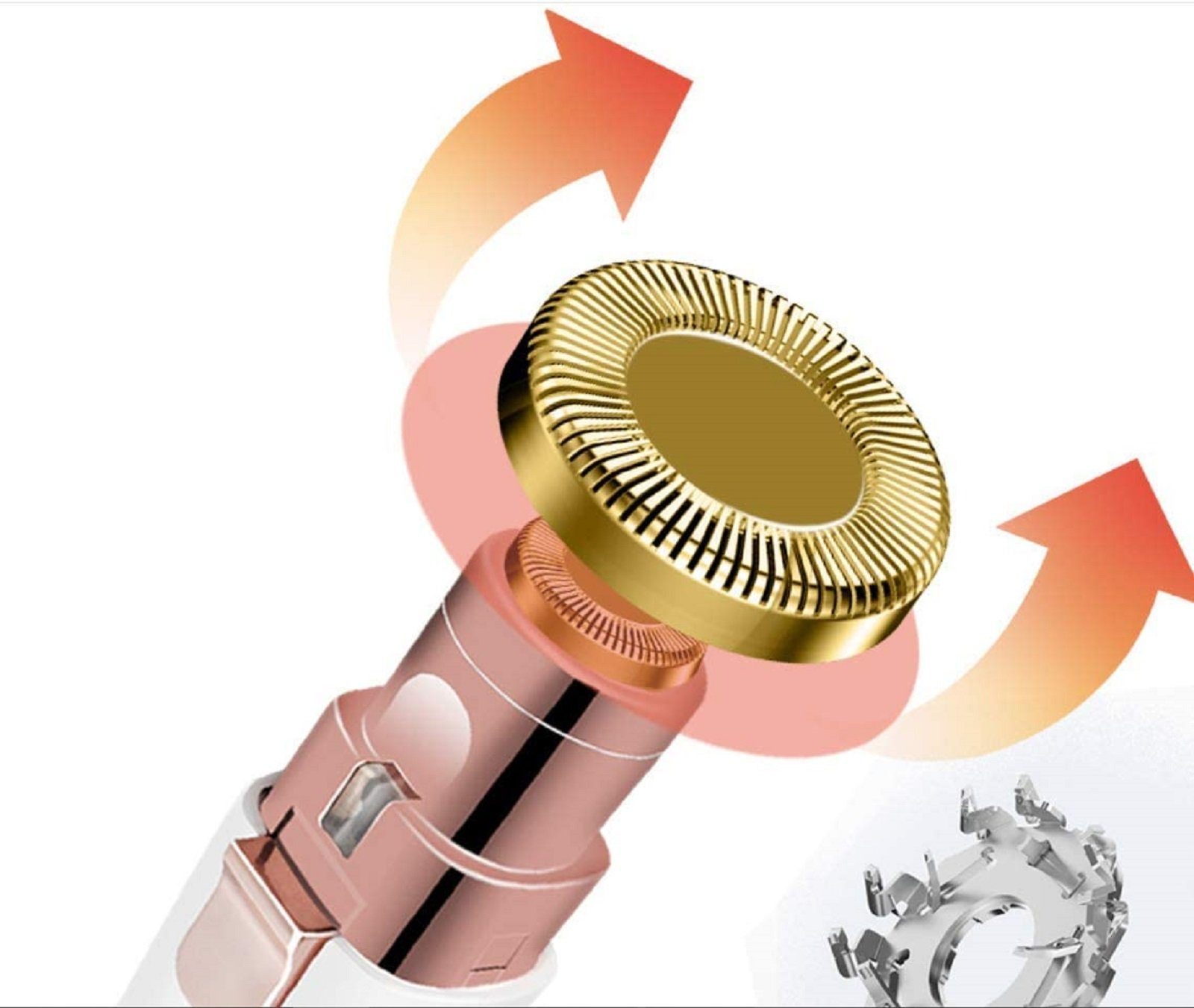 COOL-i ® Elektrogesichtshaarentferner, 2-in-1 Augenbrauen und Gesichtshaare