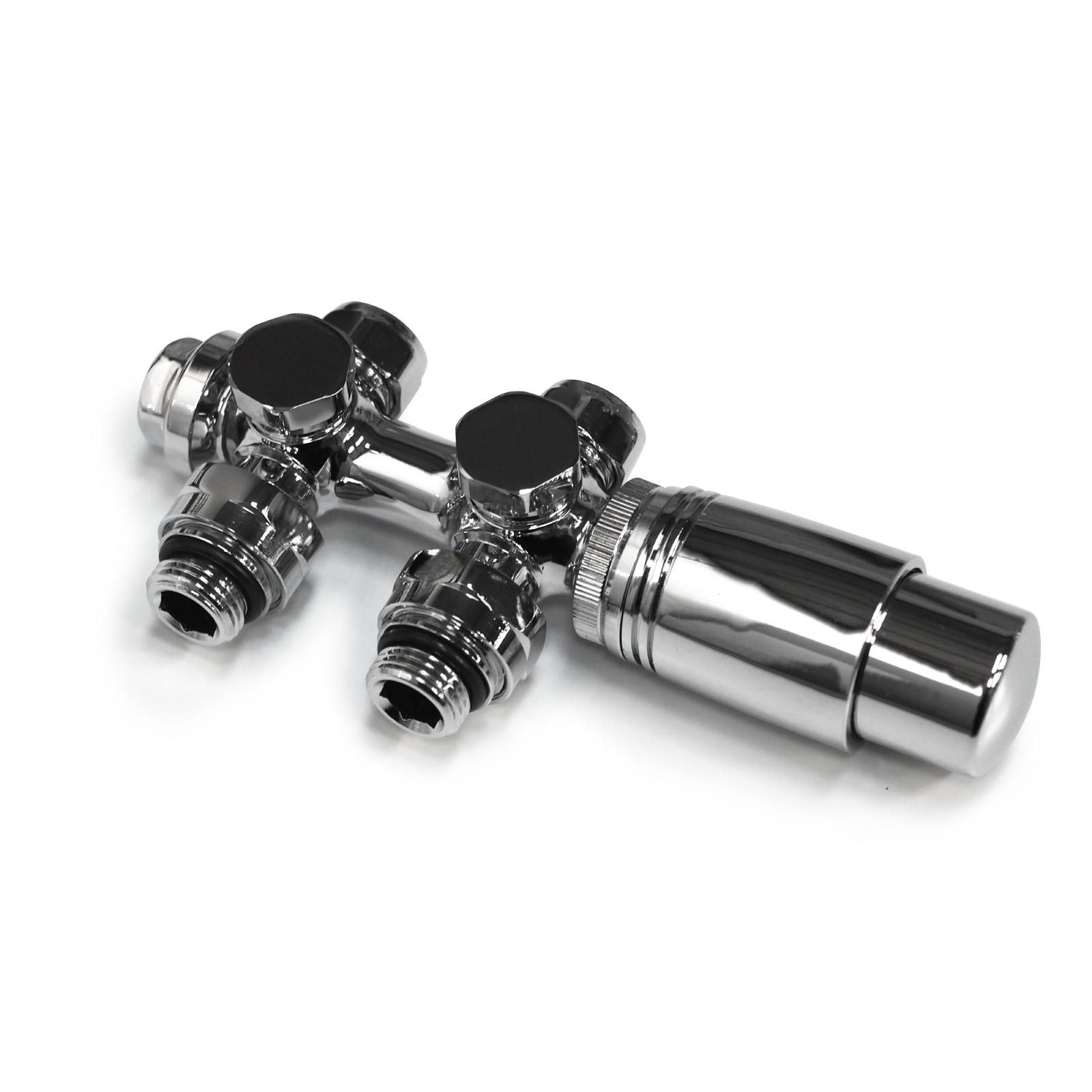 WITEN&NOCK Heizkörperthermostat Multiblock Set für einen Heizkörper Mittelanschluss Nabenabstand 50mm