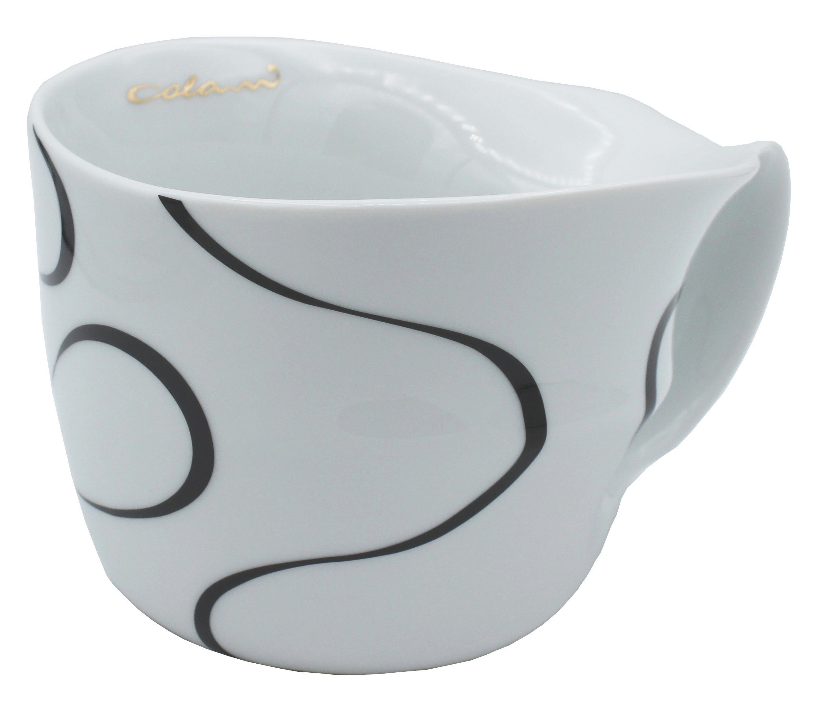 Colani Tasse Jumbotasse große XXL Tasse Becher Kaffeetasse Porzellan Loop 450ml, 1-tlg., Porzellan, im Geschenkkarton, Colani Schriftzug