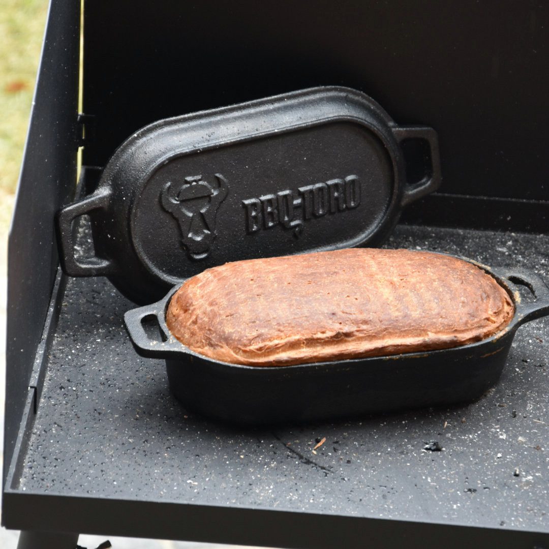 BBQ-Toro Bräter Gusseisen Bräter, 1 Liter, bereits eingebrannt, Dutch Oven Gusstopf, Gusseisen