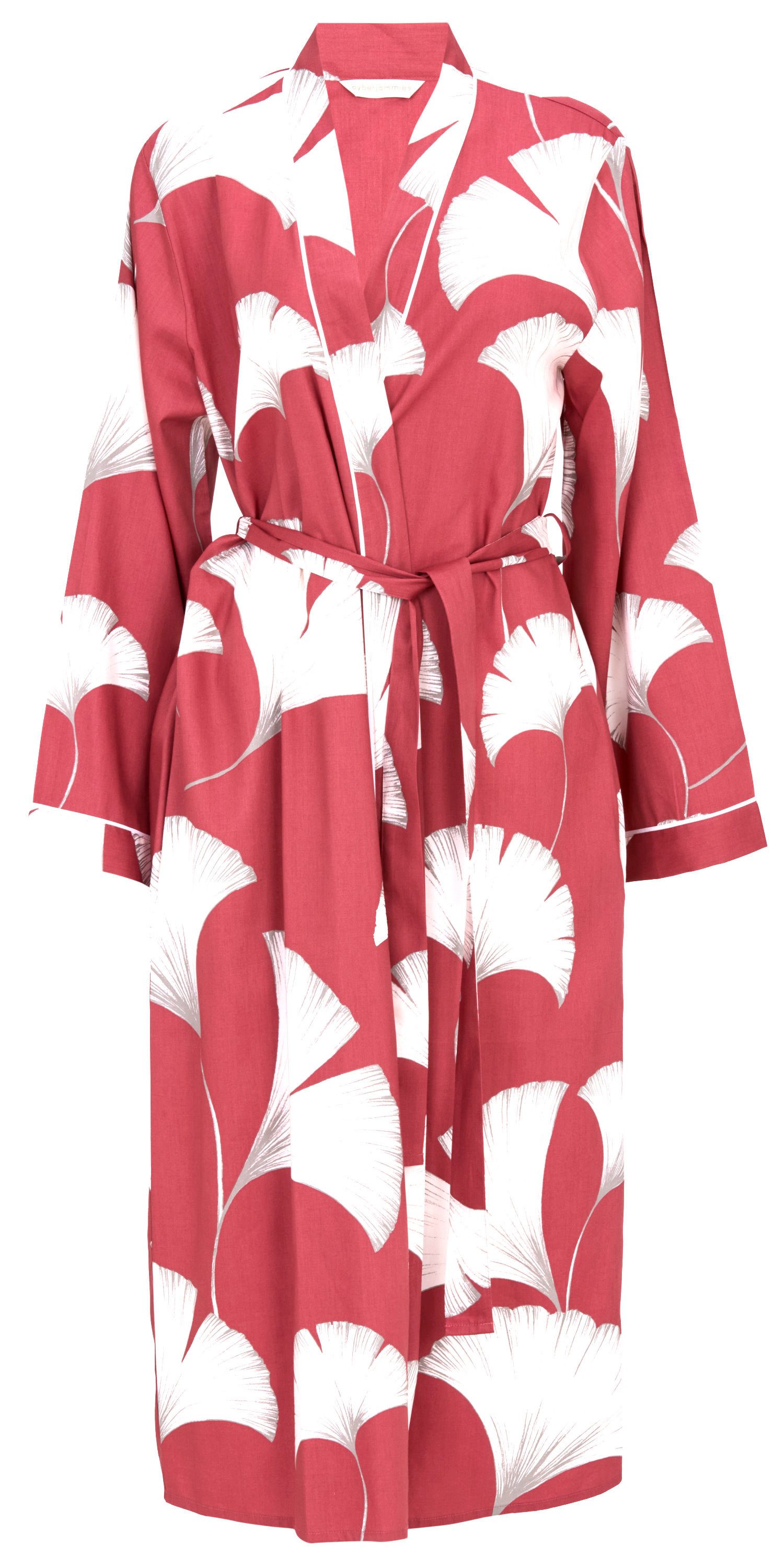 Cyberjammies Kimono Edler Damen Morgenmantel, lang, Baumwollmischung, Kimonokragen, Gürtel, Edles Design