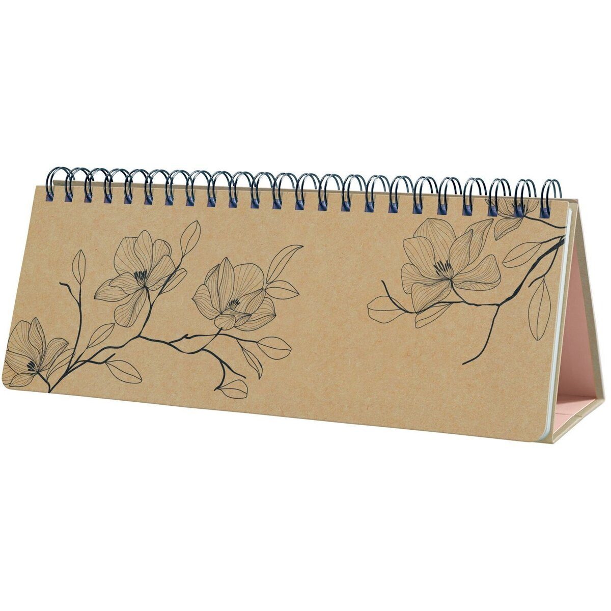 Schreibtischkalender Tischkalender Jolie 2027 Hardcover 1/2 A4 quer Black Magnolia 126 Seit