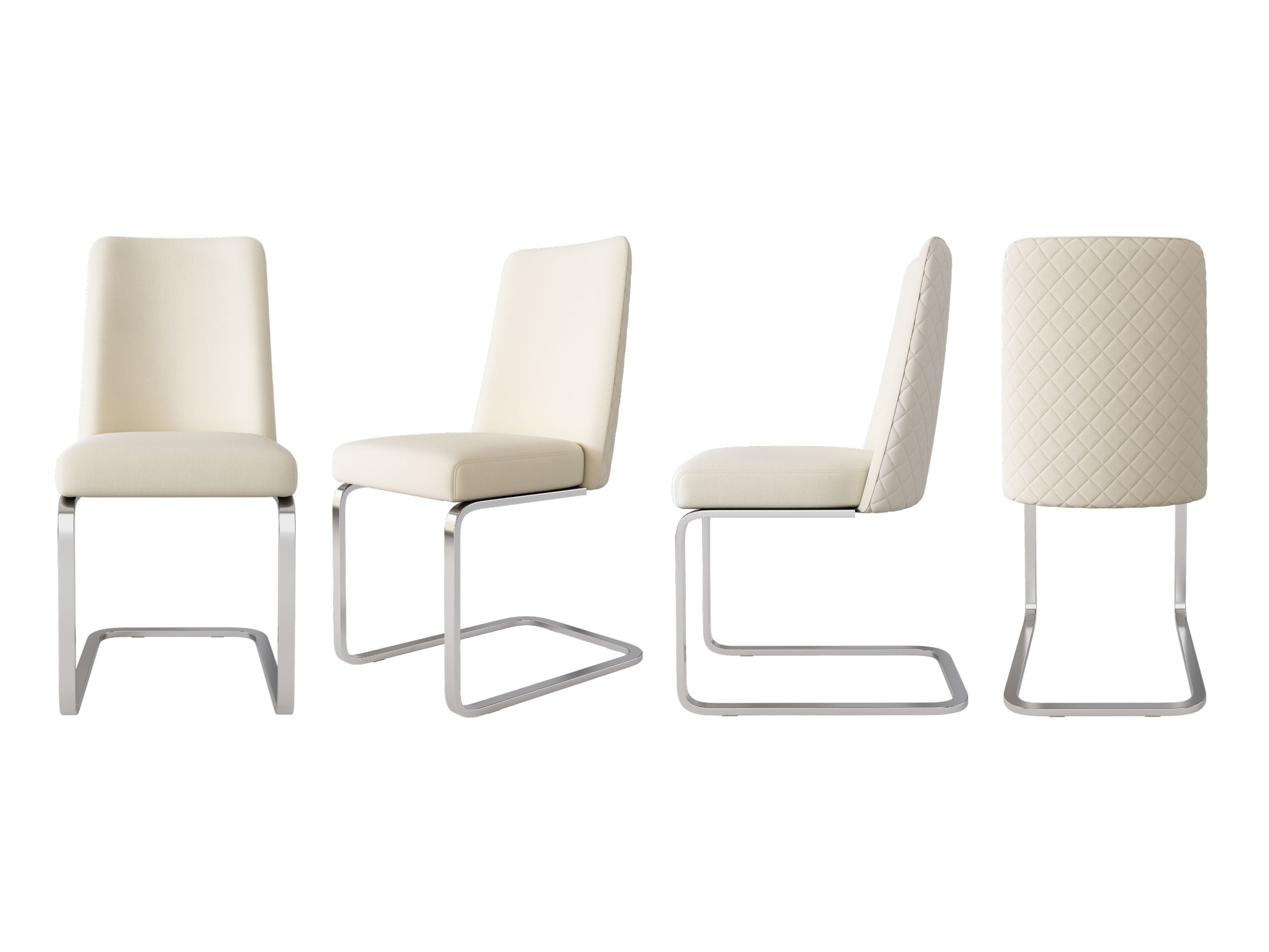 SeedWave Freischwinger Samt-Schwingstühle mit Rautenmuster Rückenlehne, Fre günstig online kaufen