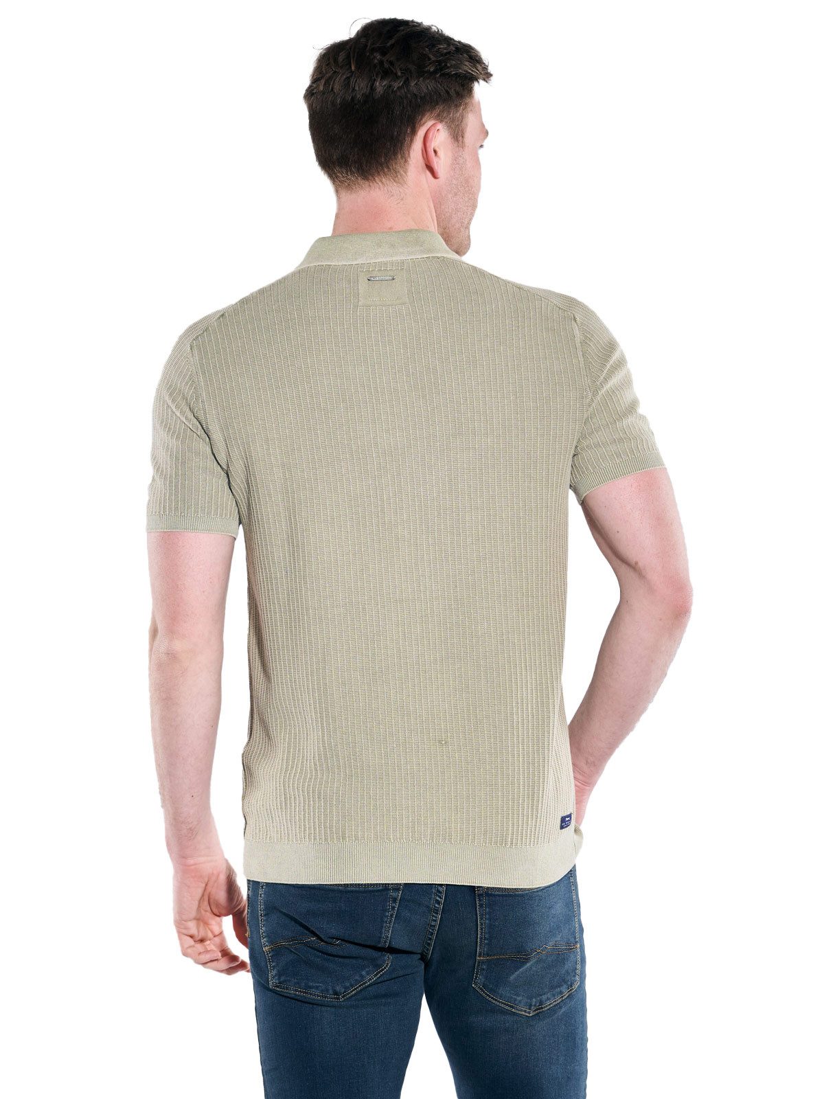 Engbers Strickpullover Herren Strick Polo-Shirt, Khaki