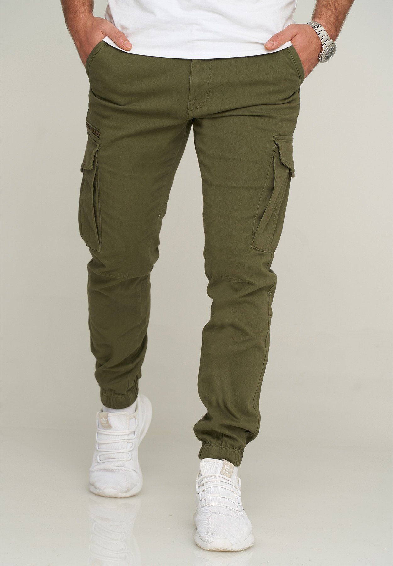 Jack & Jones Cargohose JJARIS OLLIE PANTS CARGO Olive Night