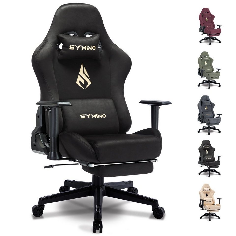 symino Gaming-Stuhl Drehstuhl, verstellbare Armlehnen und