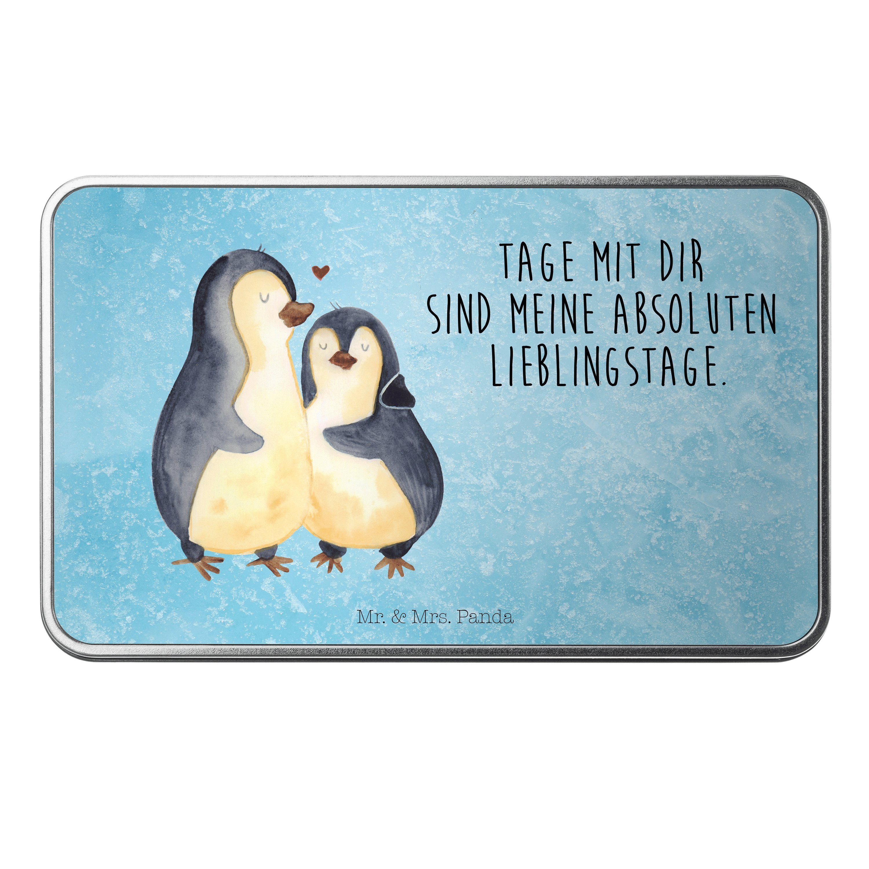 Mr. & Mrs. Panda Dose Pinguin umarmend - Eisblau - Geschenk, Seevogel, glücklich, Hochzeit, (1 St)
