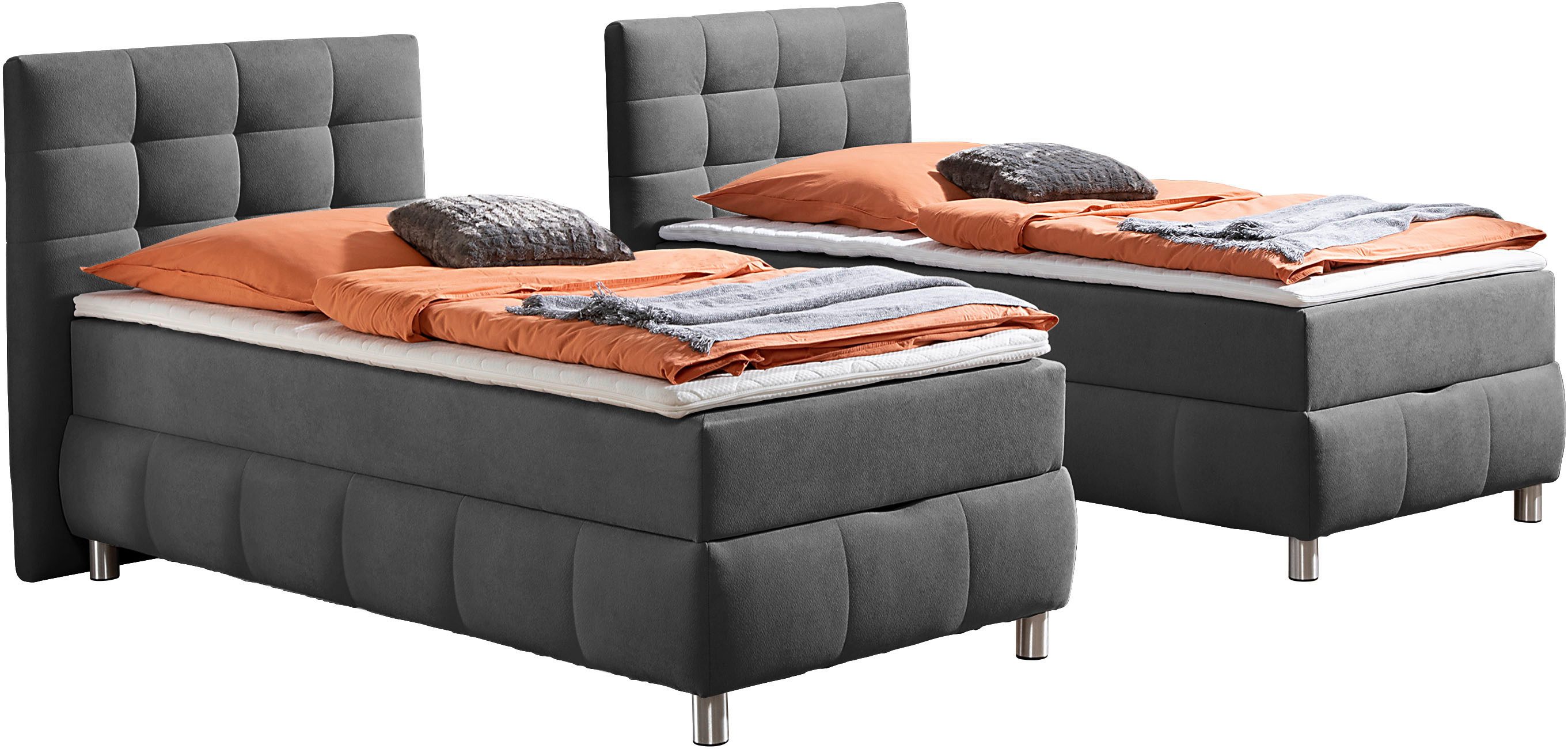 Home affaire Boxbett Marvao inkl. Bettkasten und Topper, Boxbett mit Bettkasten, inkl. Topper