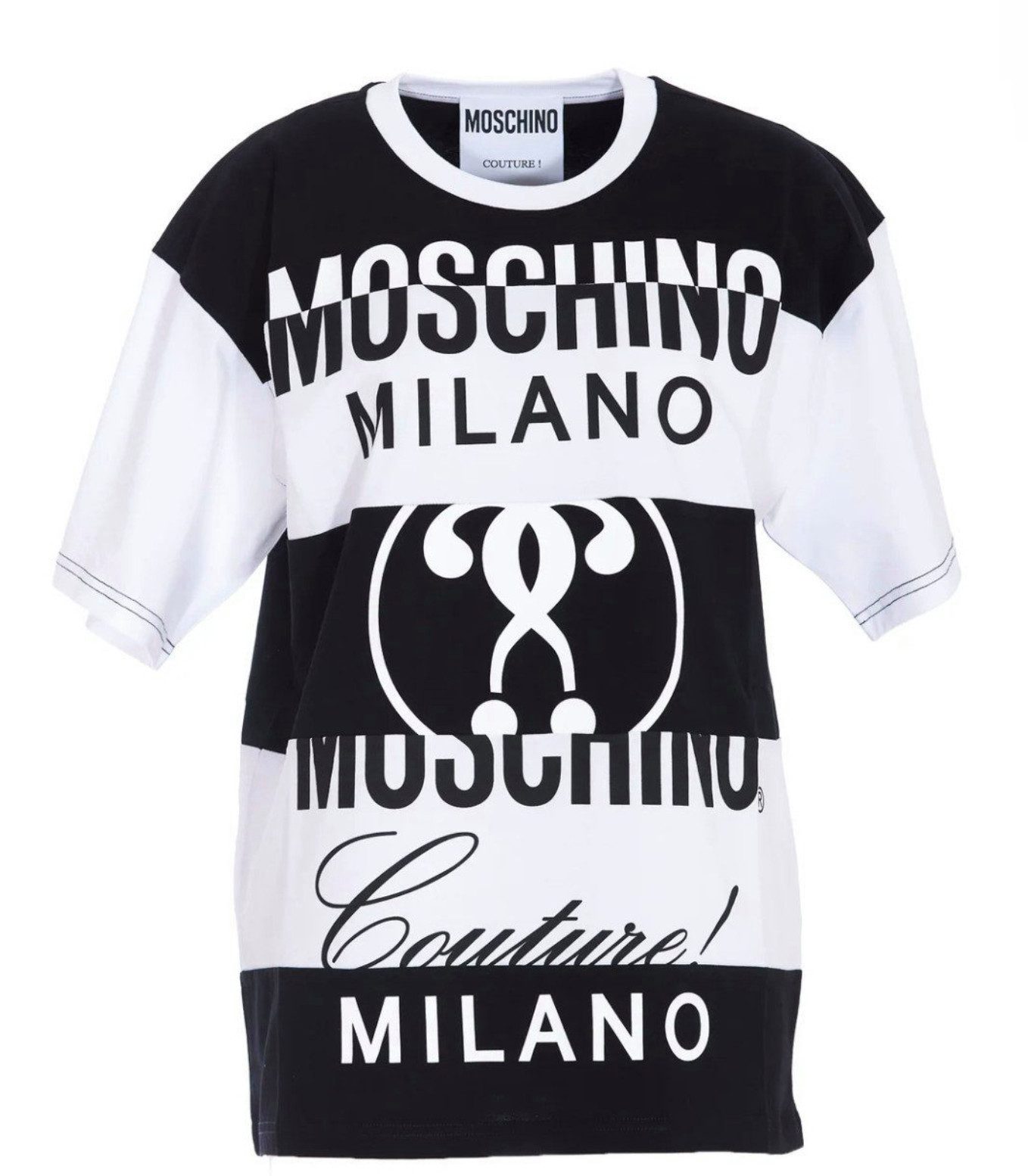 Moschino T-Shirt COUTURE Milano Oversize T-shirt Shirt Loose Fit Streifen T günstig online kaufen