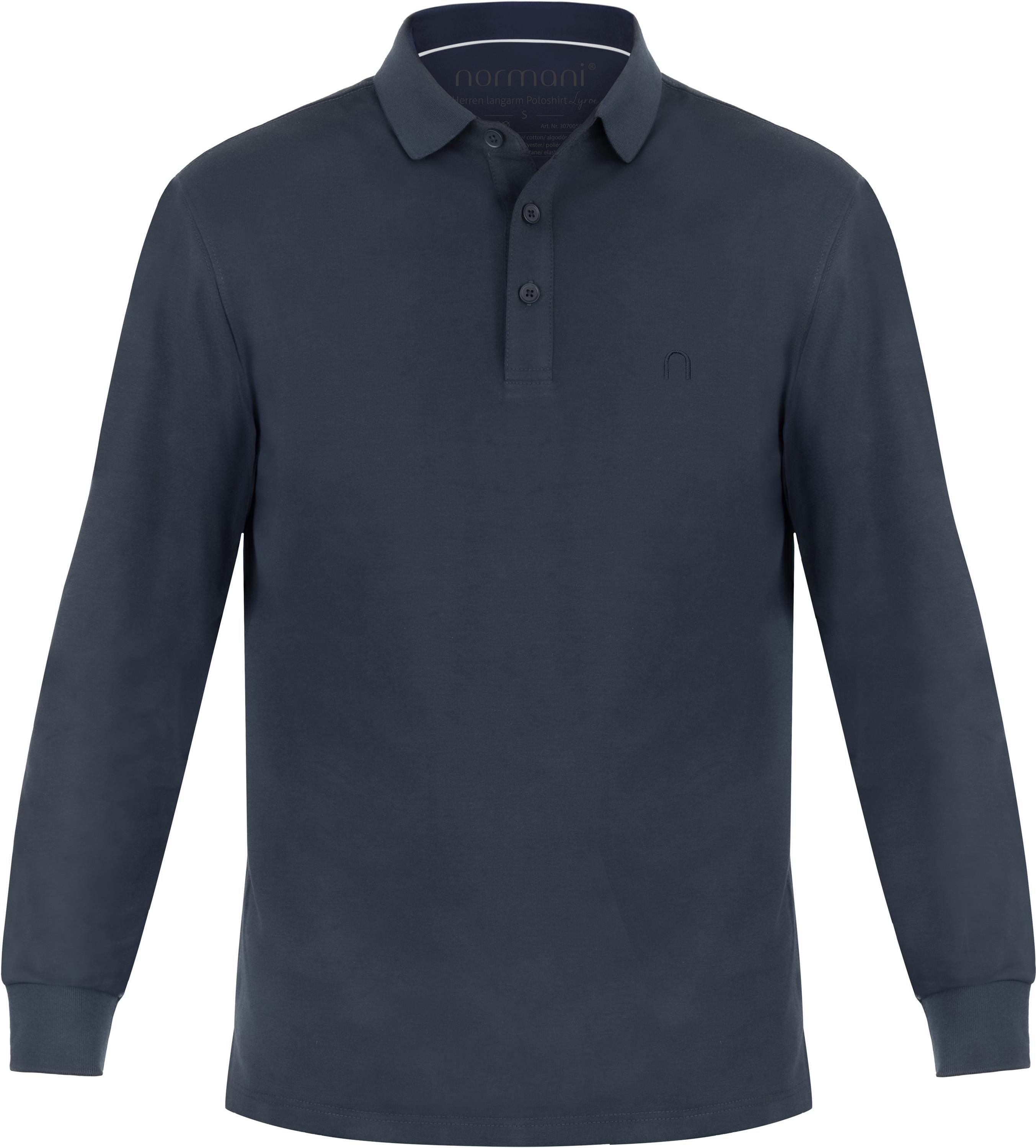 normani Langarmshirt 4er Set Herren Langarm Poloshirt Lyroe Longsleeve Poloshirt 4er Pack für Männer – Bild 2 von 5