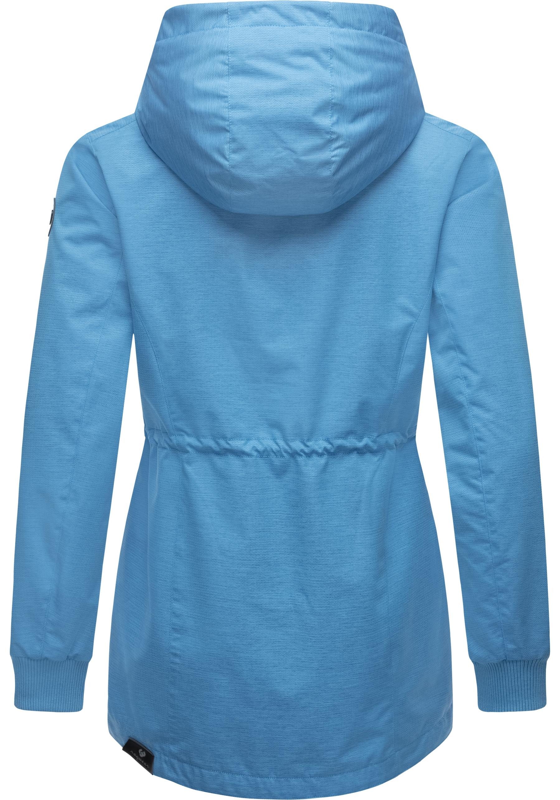 Ragwear Outdoorjacke Dowey Tech stylische wasserdichte Übergangsjacke mit großer Kapuze
