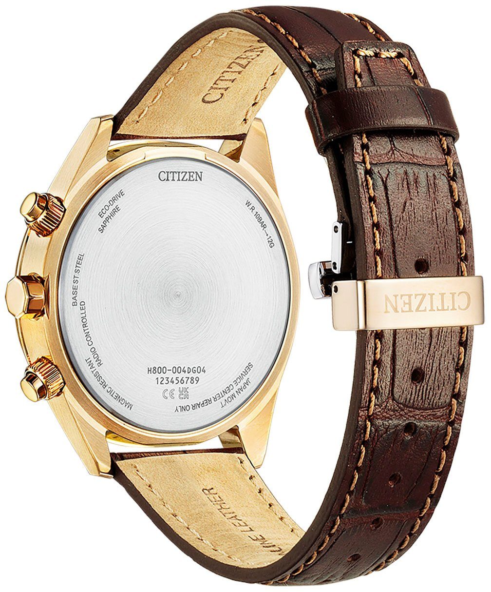 Citizen Funk-Multifunktionsuhr AT8263-10H, Armbanduhr, Herrenuhr, Solar, Lederarmband, Saphirglas, Datum