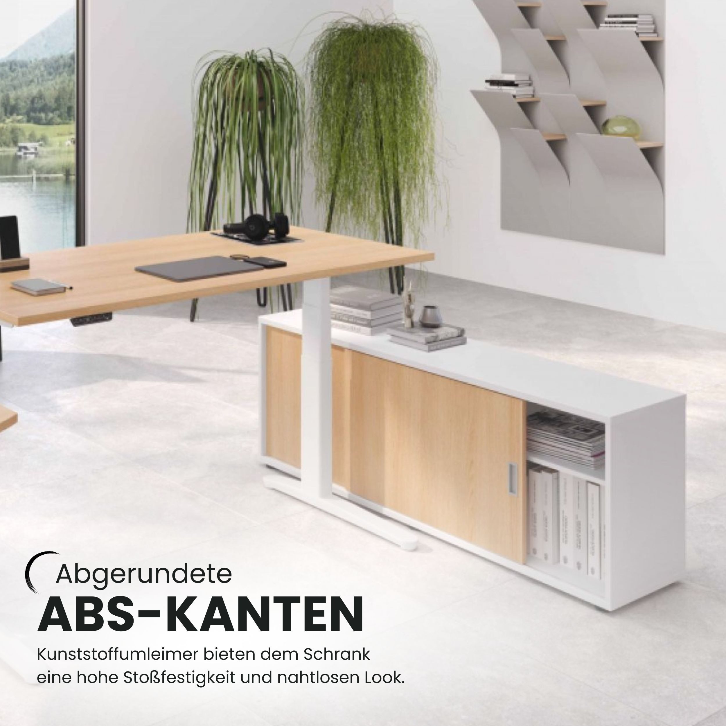 bümö Lowboard bümö Lowboard 1750S, Dekor: Nussbaum/Silber