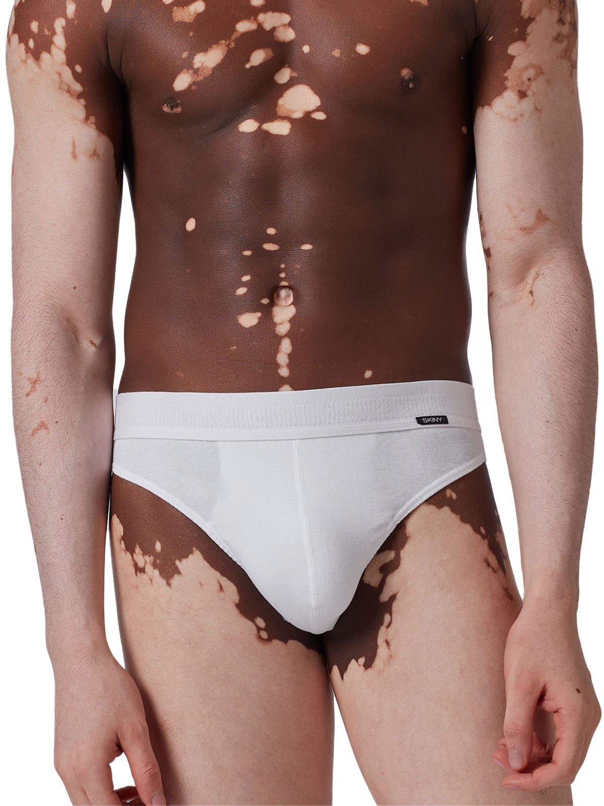 Skiny Slip 4er Pack Herren Brasil Slip Cotton Retro (Packung, 4-St) gerundeter Beinausschnitt