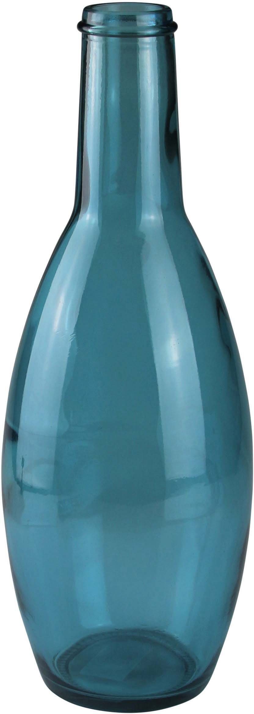 AM Design Bodenvase, mundgelasen, Höhe 45 cm blau