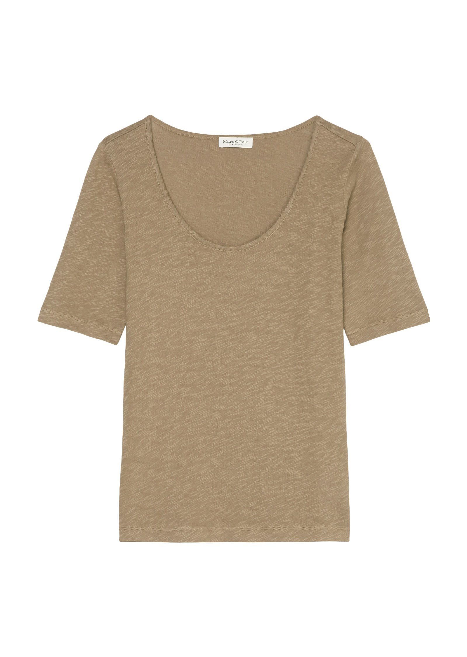 Slub-Jersey O'Polo braun aus Marc T-Shirt