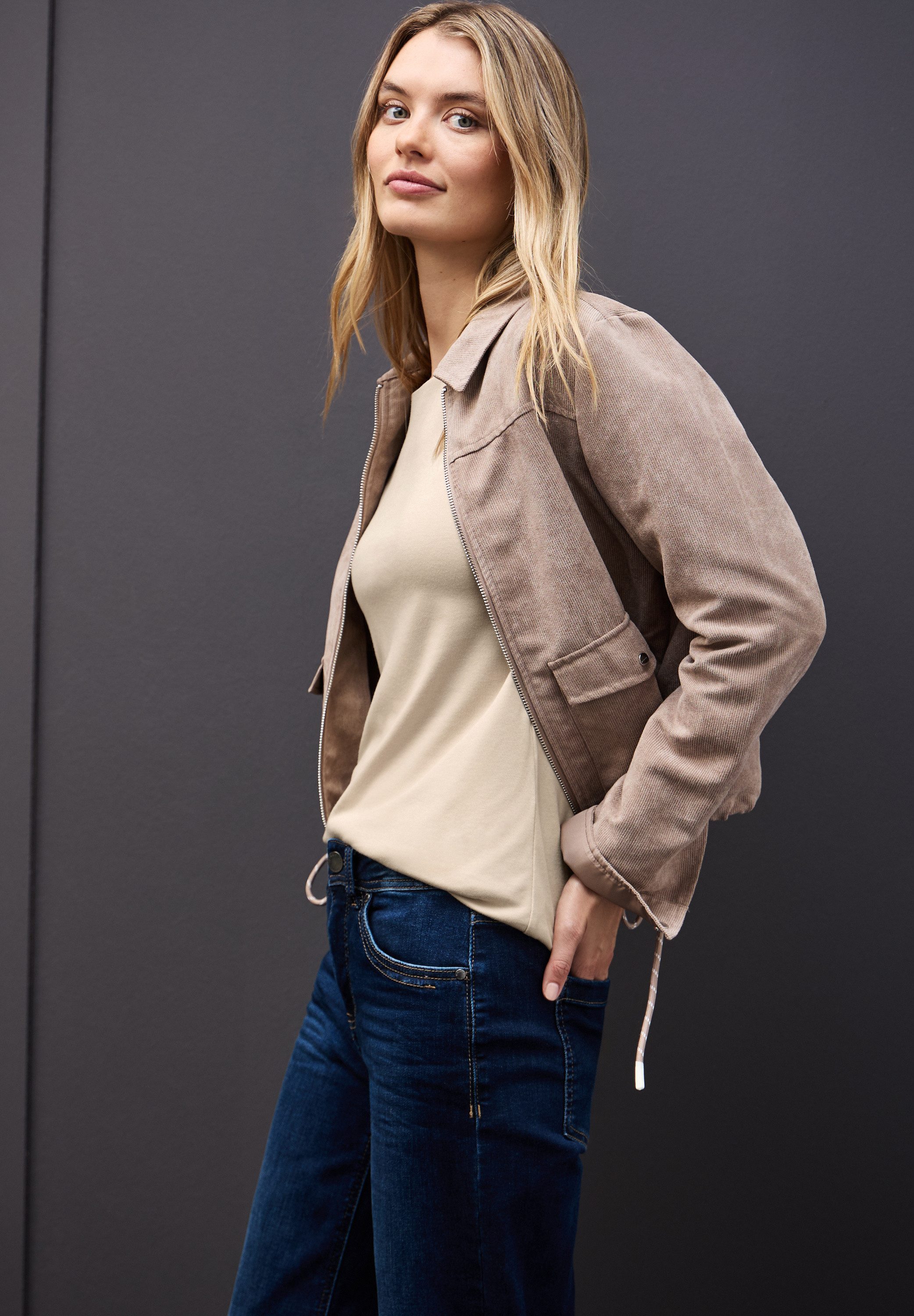 STREET ONE Langarmshirt Style Lanea mit U-Boot Ausschnitt