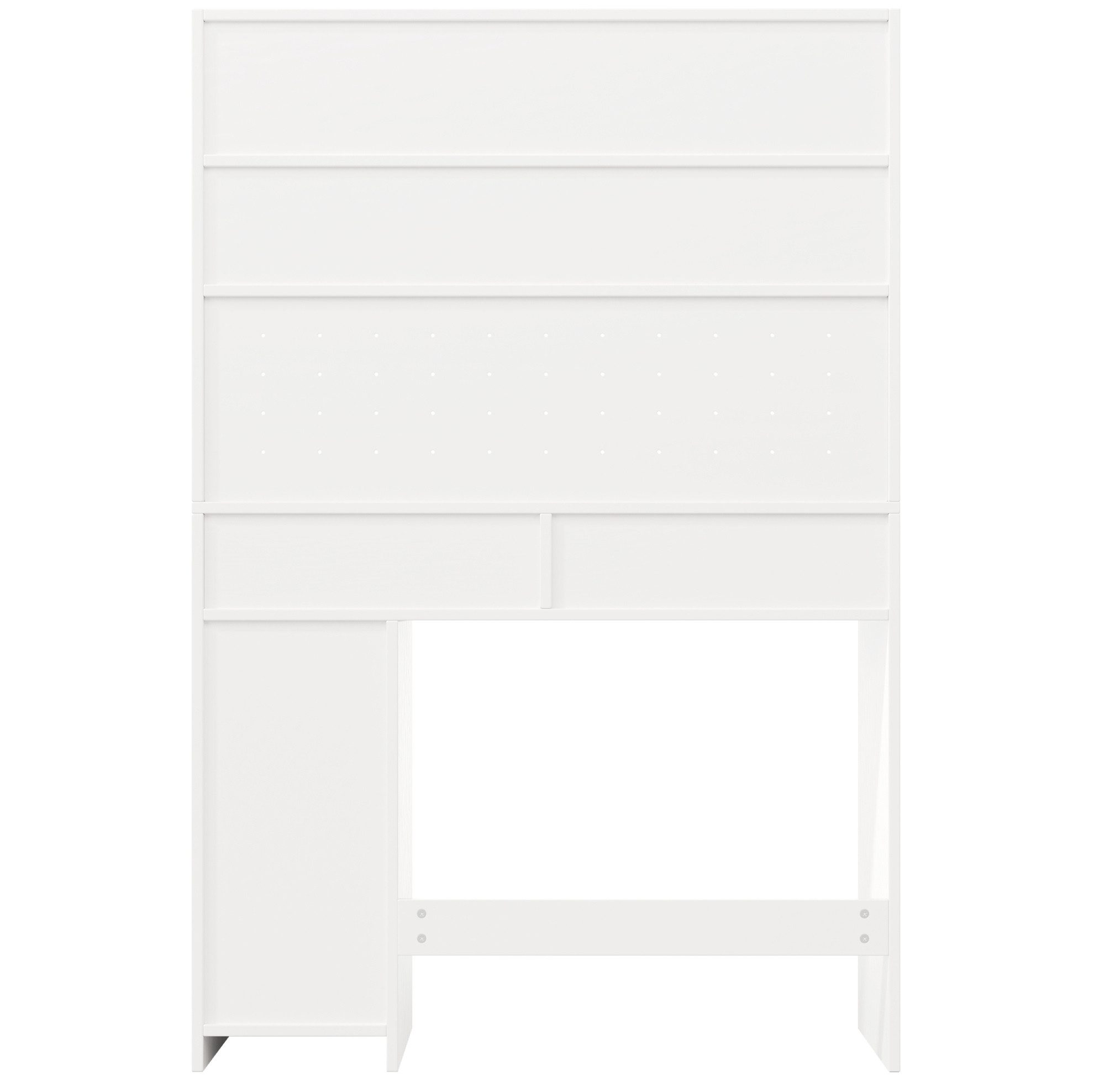 OKWISH Barschrank Küchenhochschrank mit Klapptisch & viel Stauraum (Packung, 1-St., Weiß, Schrank 120×45×180 cm / Tisch 120×75×75 cm) MDF, 60 kg belastbar, goldene Griffe