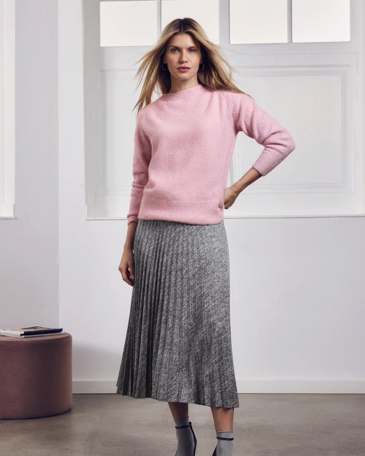 Hajo Rundhalspullover Pullover mit Raglanärmeln