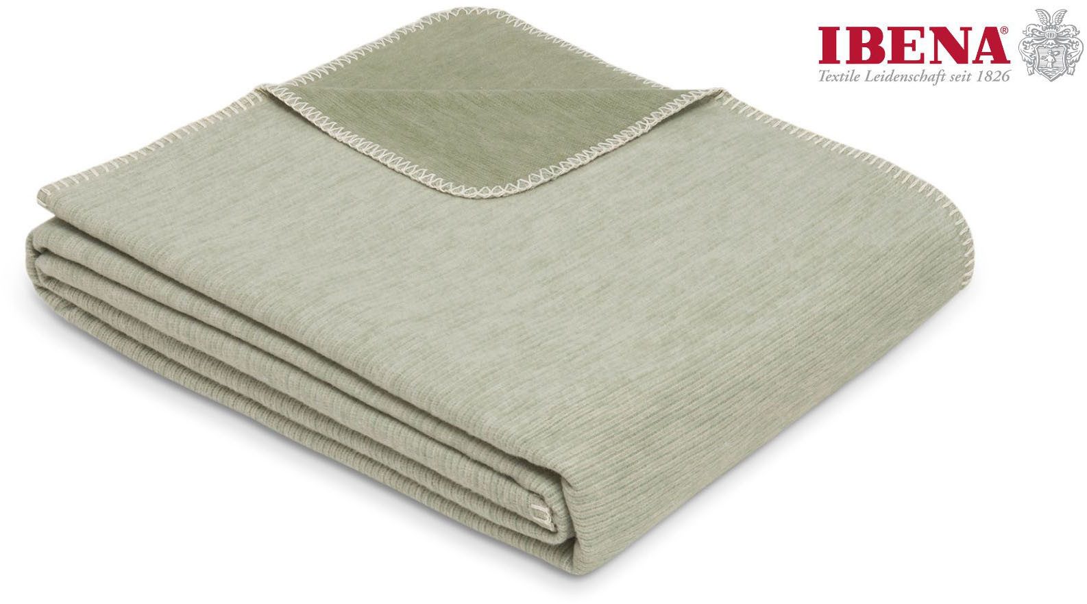 Wohndecke Wohndecke Lausanne, IBENA, in schlichtem Melange-Look