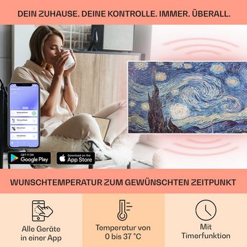 Klarstein Heizkörper Wonderwall Air Art Smart, elektrische Infrarot Wandheizung Thermostat Bild Heizung elektrisch