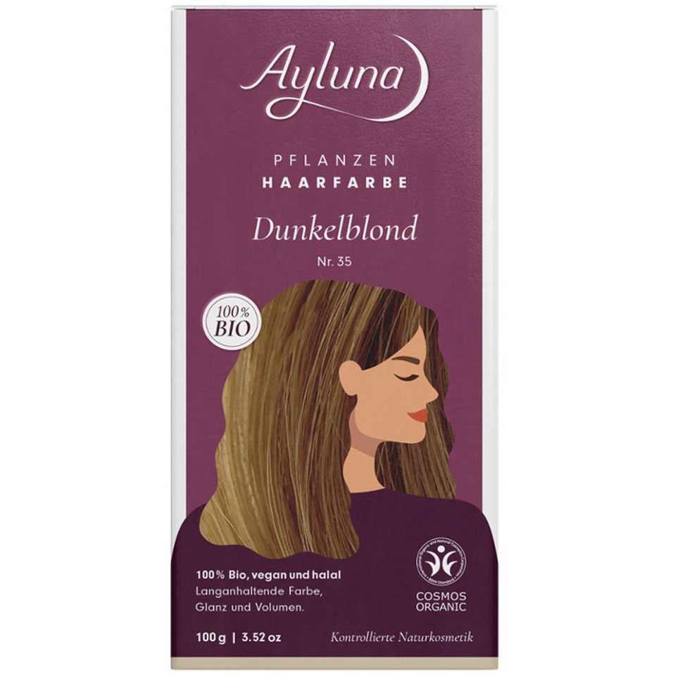 Ayluna Haarfarbe Pflanzen- Dunkelblond, Blond, 100 g, Naturprodukt