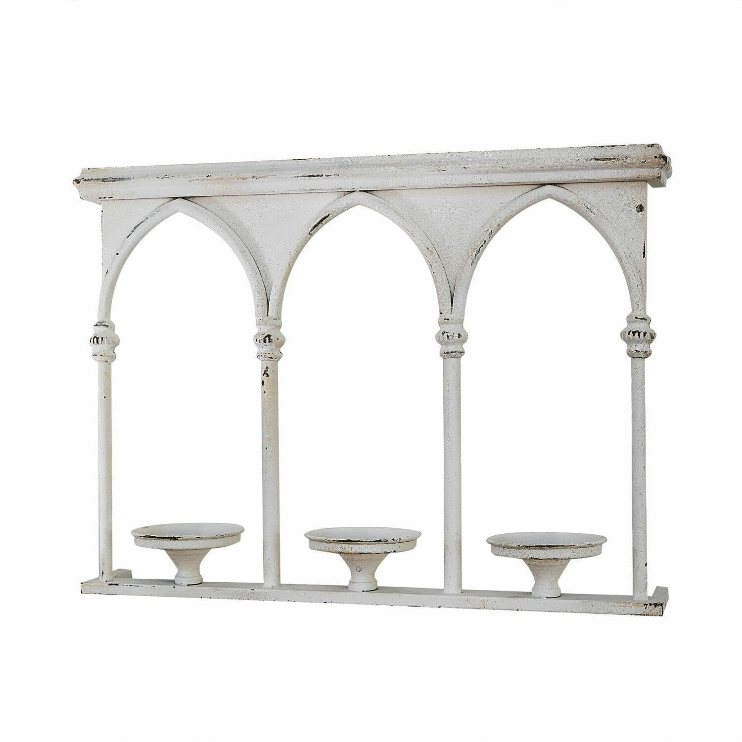 Mirabeau Kerzenständer Wandkerzenhalter Oliviette antikweiß günstig online kaufen