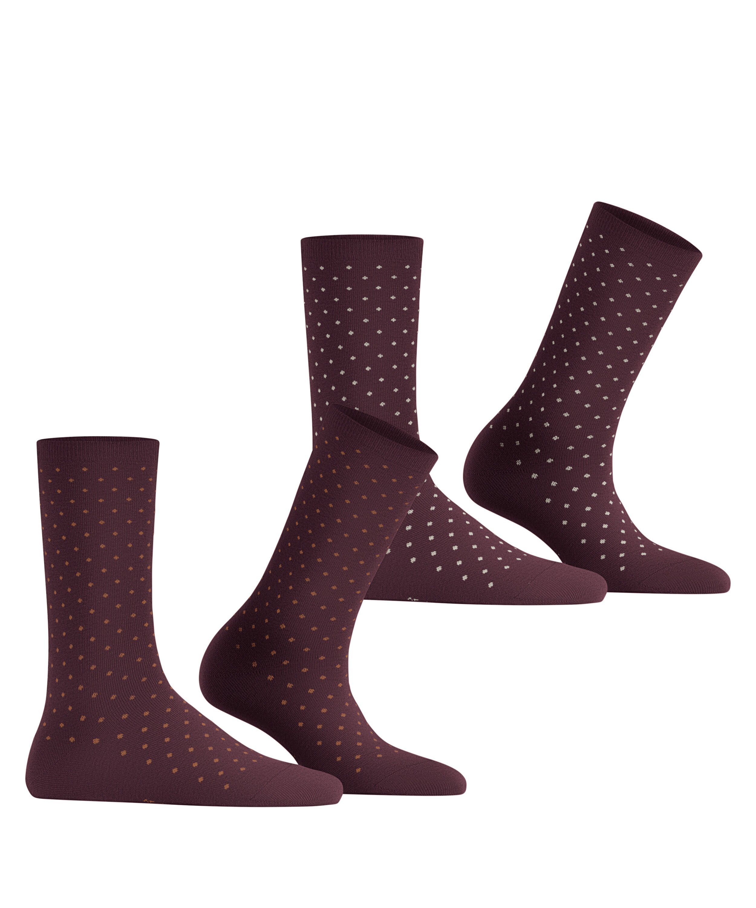 2-Pack Dot (2-Paar) claret Socken Fine (8375) Esprit