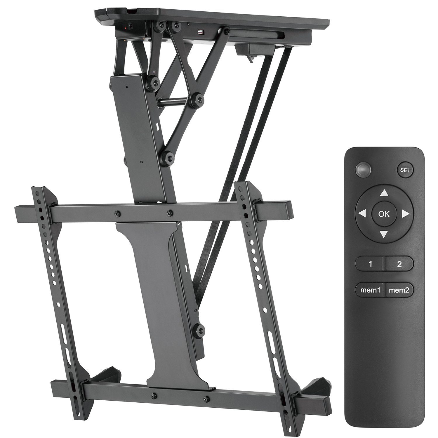 Maclean MC-880 TV-Deckenhalterung, (bis 70,00 Zoll, Elektrische TV Deckenhalterung 32-70" bis 35kg)