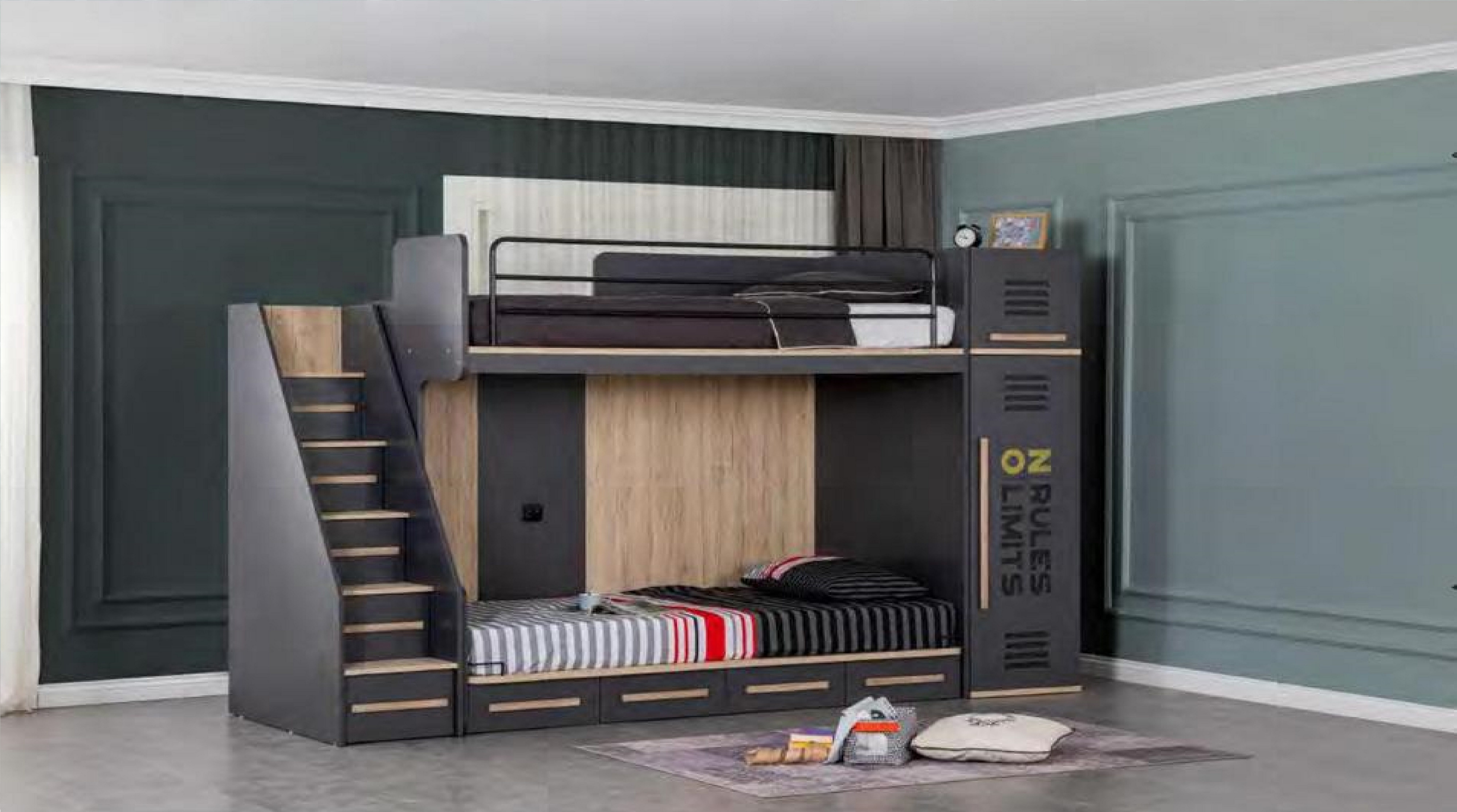 JVmoebel Etagenbett Hochbett Jugendzimmer Kinderbett Jugendzimmer Hochbetten Etagen Bett, Made in Europa