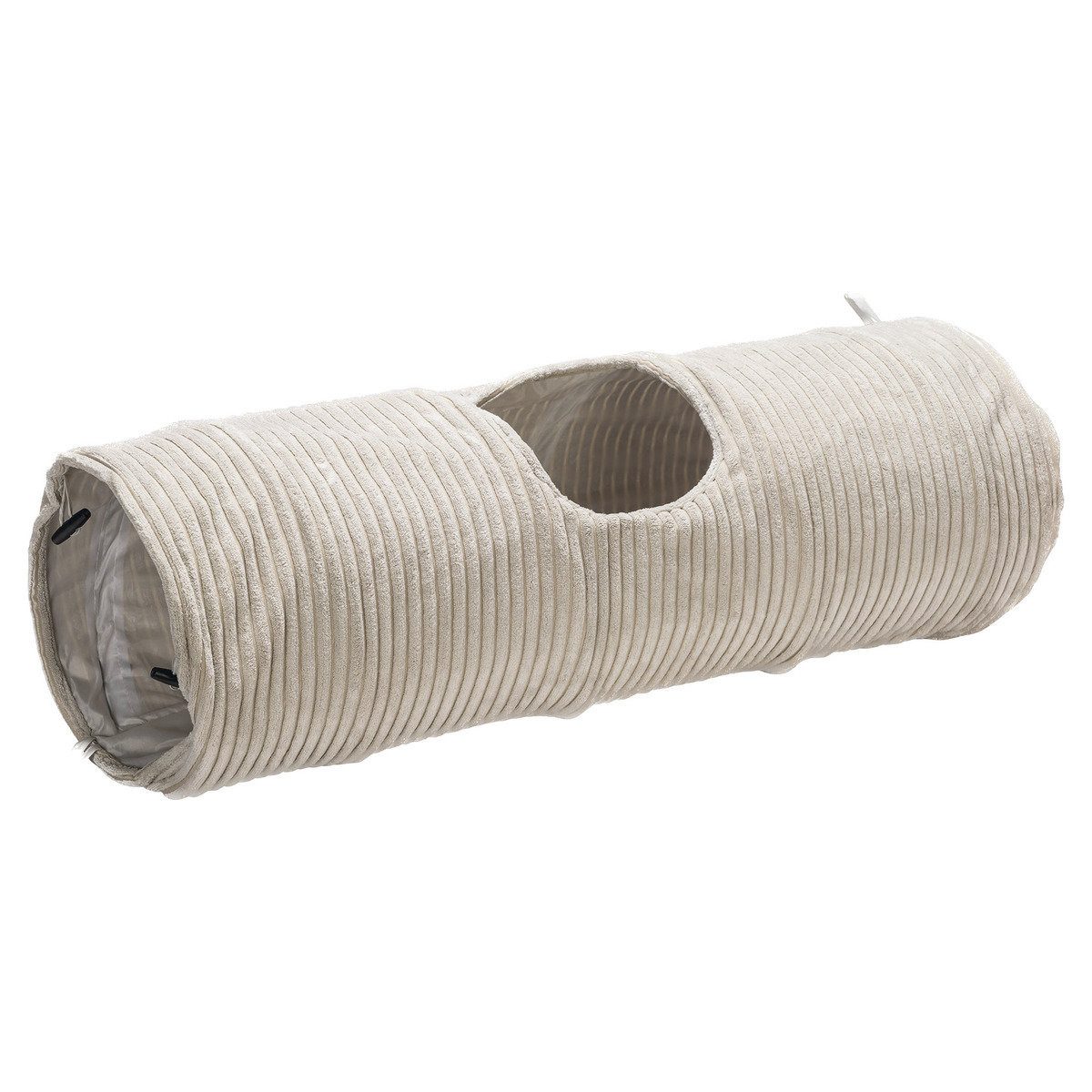 Tiertunnel Katzentunnel Ribbed hellgrau