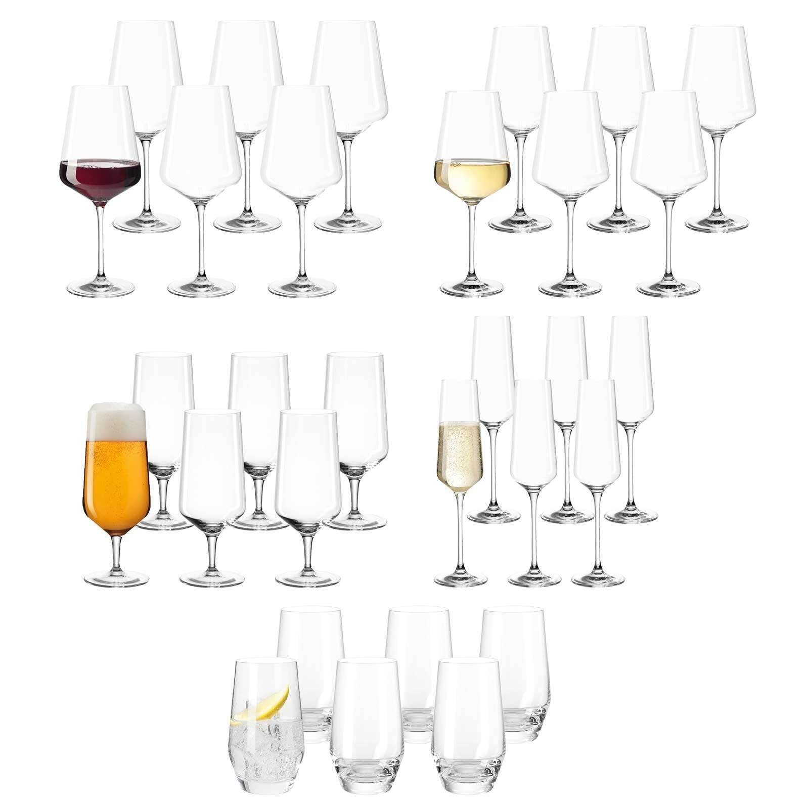 LEONARDO Gläser-Set »PUCCINI Gläserset Bier, Sekt, Wein 30er Set«, Glas