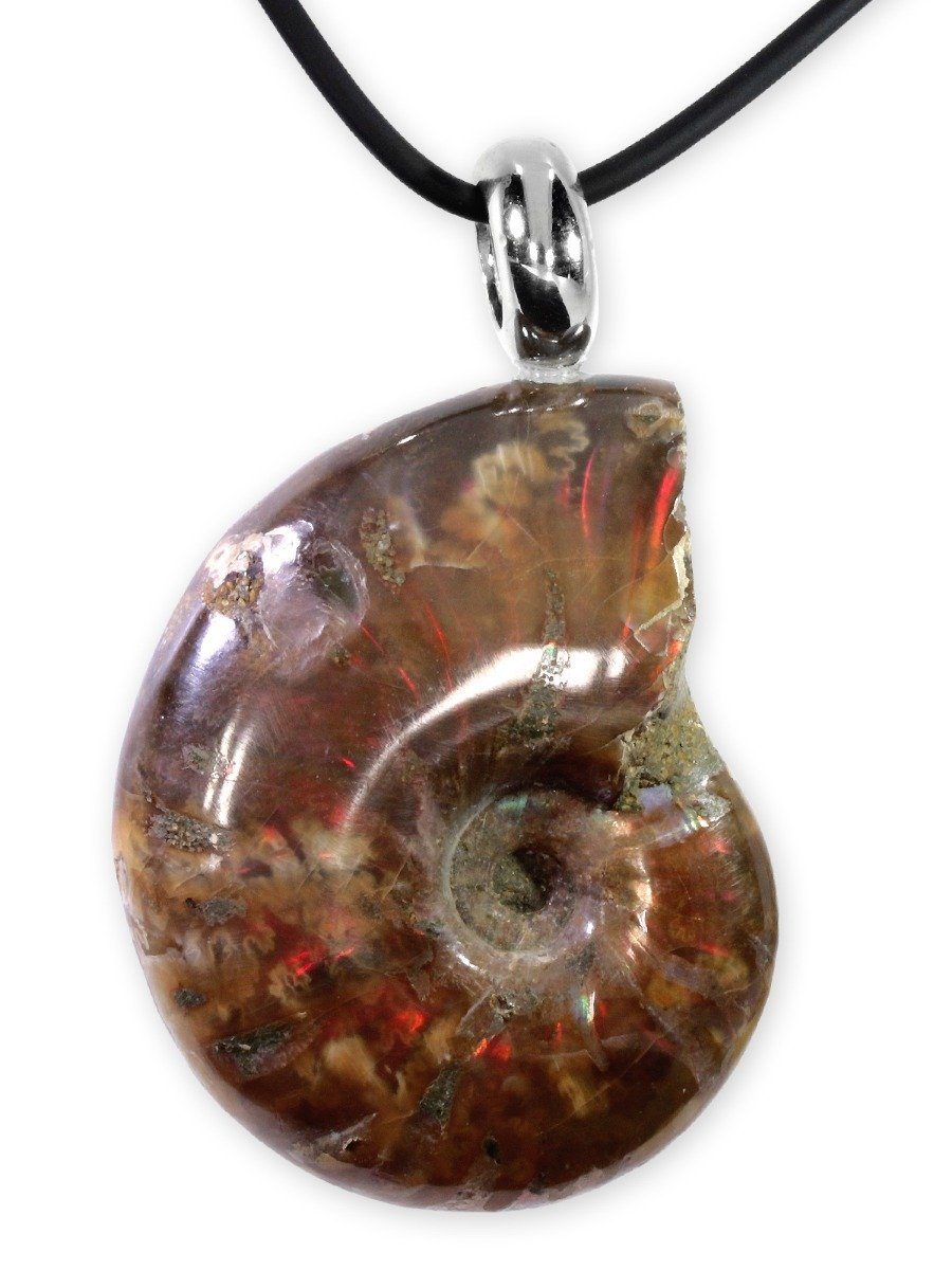 Adelia´s Kettenanhänger »Ammonit 925 Silber Edelstein Anhänger«