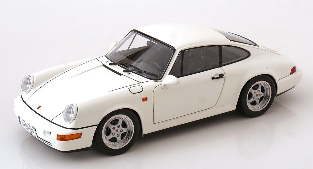 KK Scale Modellauto Porsche 911 (964) RS Speedline Felgen 1992 weiß, Maßstab 1:12