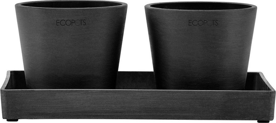 ECOPOTS Blumentopfuntersetzer DISPLAY PLATTER, für Ecopots Amsterdam, BxTxH:  15x15x2,5 cm, Ideal kombinierbar mit ECOPOTS Modell \