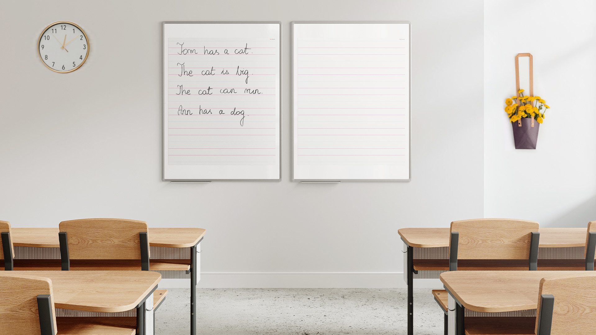 ALLboards Tafel ALLboards Magnetisches Whiteboard mit Aufdruck 120x90cm – Kariert