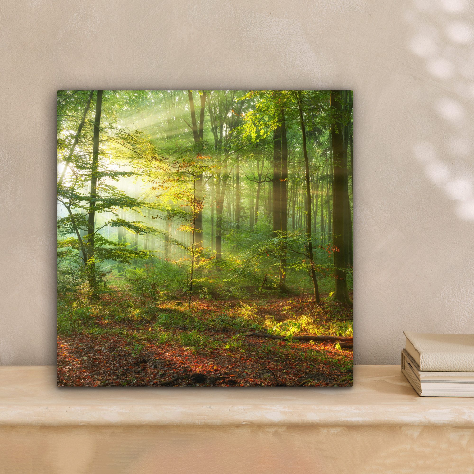 OneMillionCanvasses® Leinwandbild Sonne - Wald - Bäume - Natur - Herbst, Fo günstig online kaufen