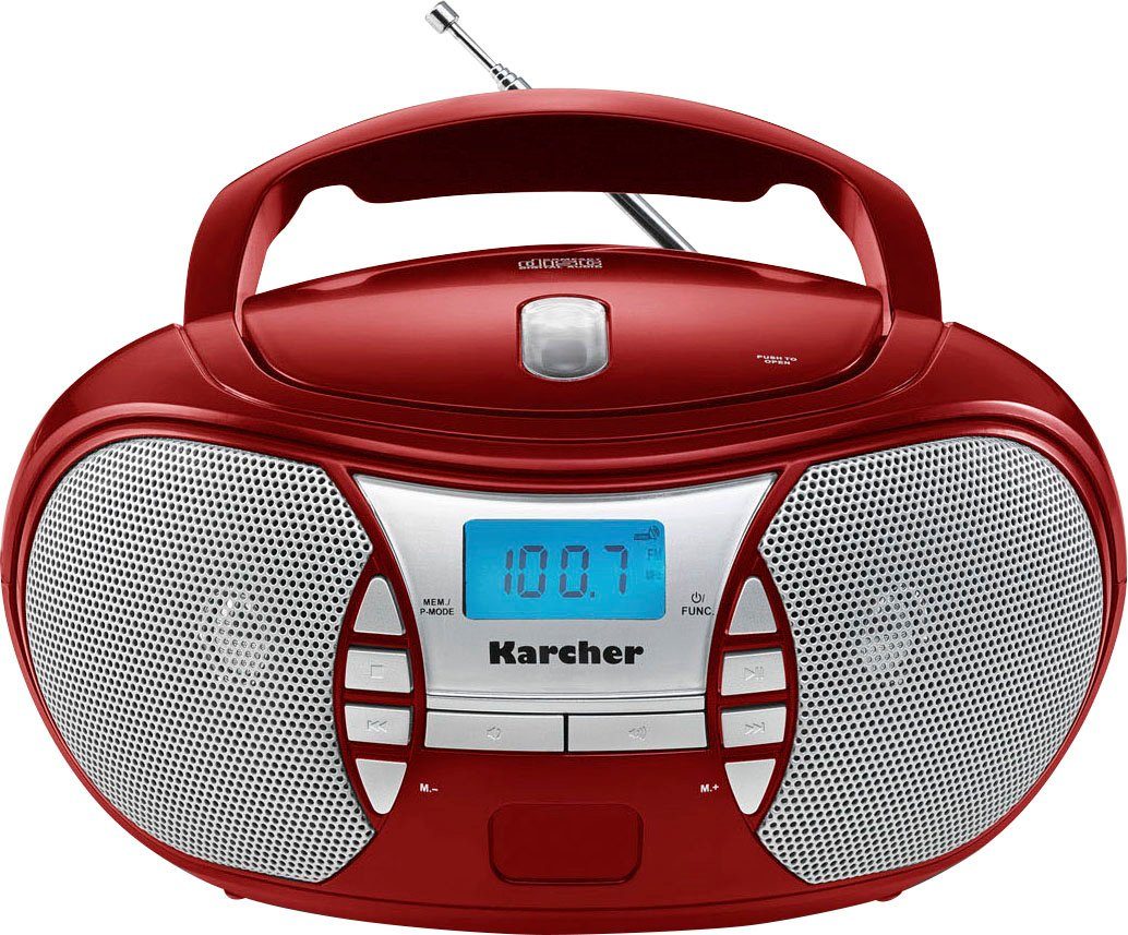 Karcher RR 5025 Boombox (FM-Tuner, UKW mit RDS, 2,2 W, CD Radio, UKW Radio, Batterie/Netzbetrieb, Kopfhöreranschluss)