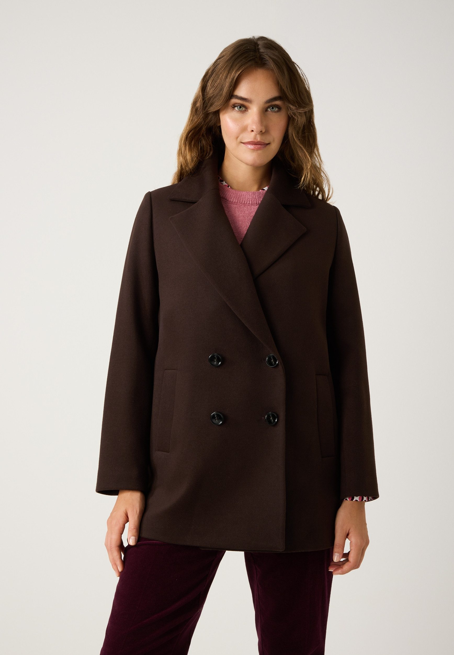 MORE&MORE Cabanjacke Velours Long Caban J günstig online kaufen