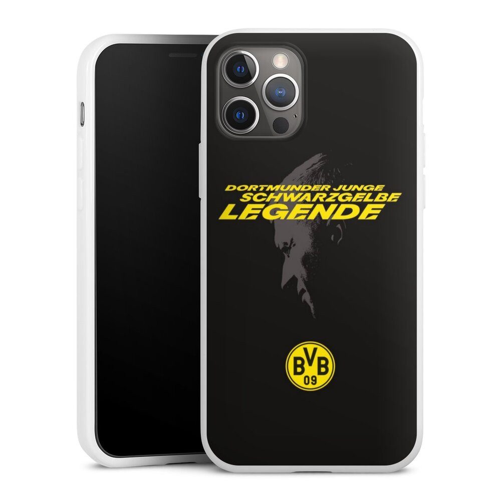 DeinDesign Handyhülle Marco Reus Borussia Dortmund BVB Danke Marco Schwarzgelbe Legende, Apple iPhone 12 Pro Silikon Hülle Bumper Case Handy Schutzhülle
