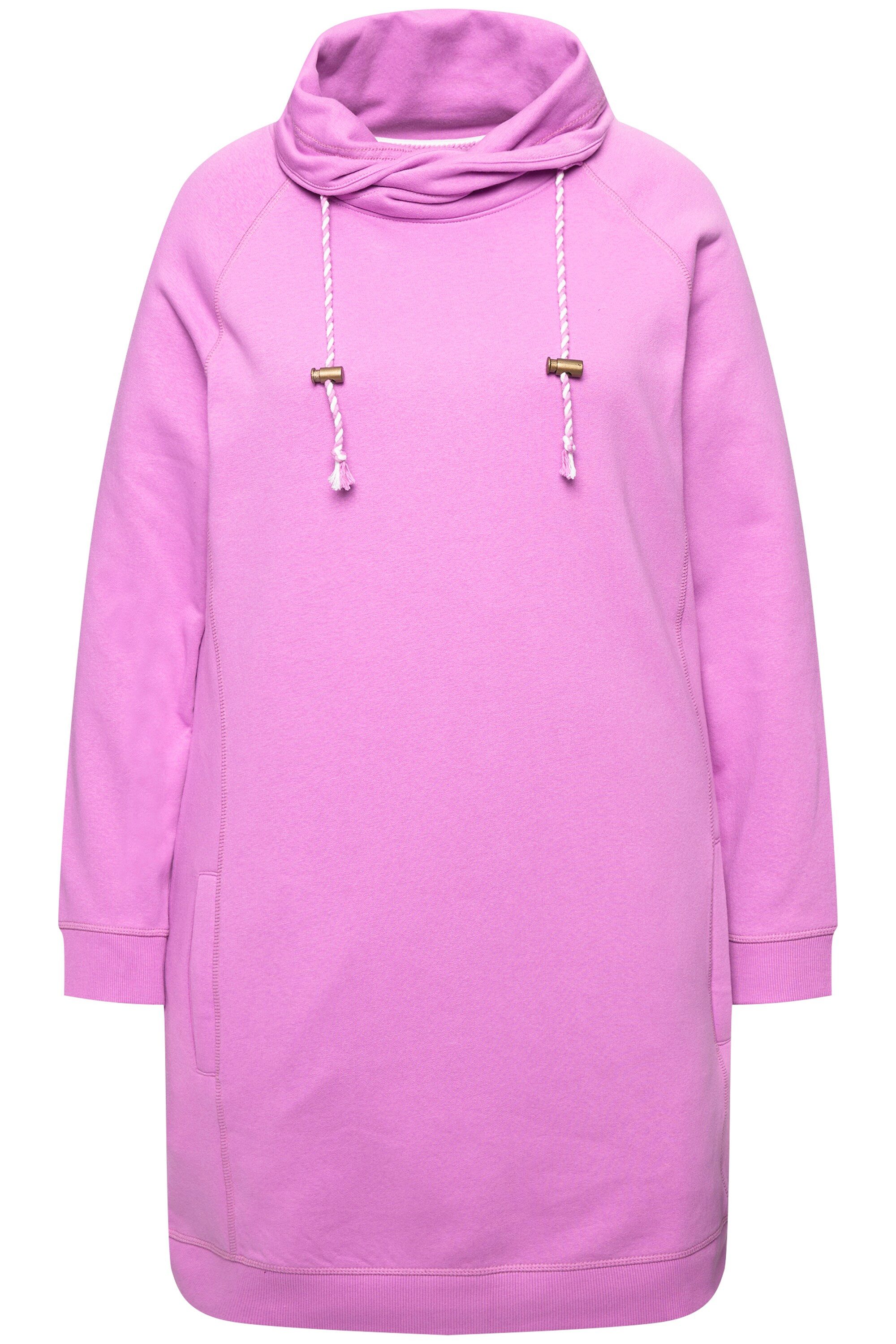 Ulla Popken Jerseykleid Sweatkleid Stehkragen Langarm günstig online kaufen