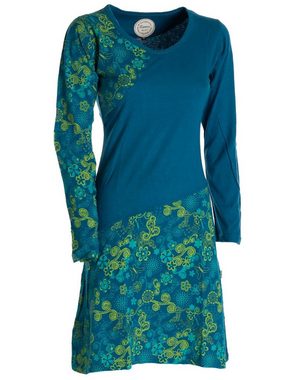 Vishes Jerseykleid Asymmetrisches Langarm Jersey Kleid Damen kurz Hippie, Goa Style